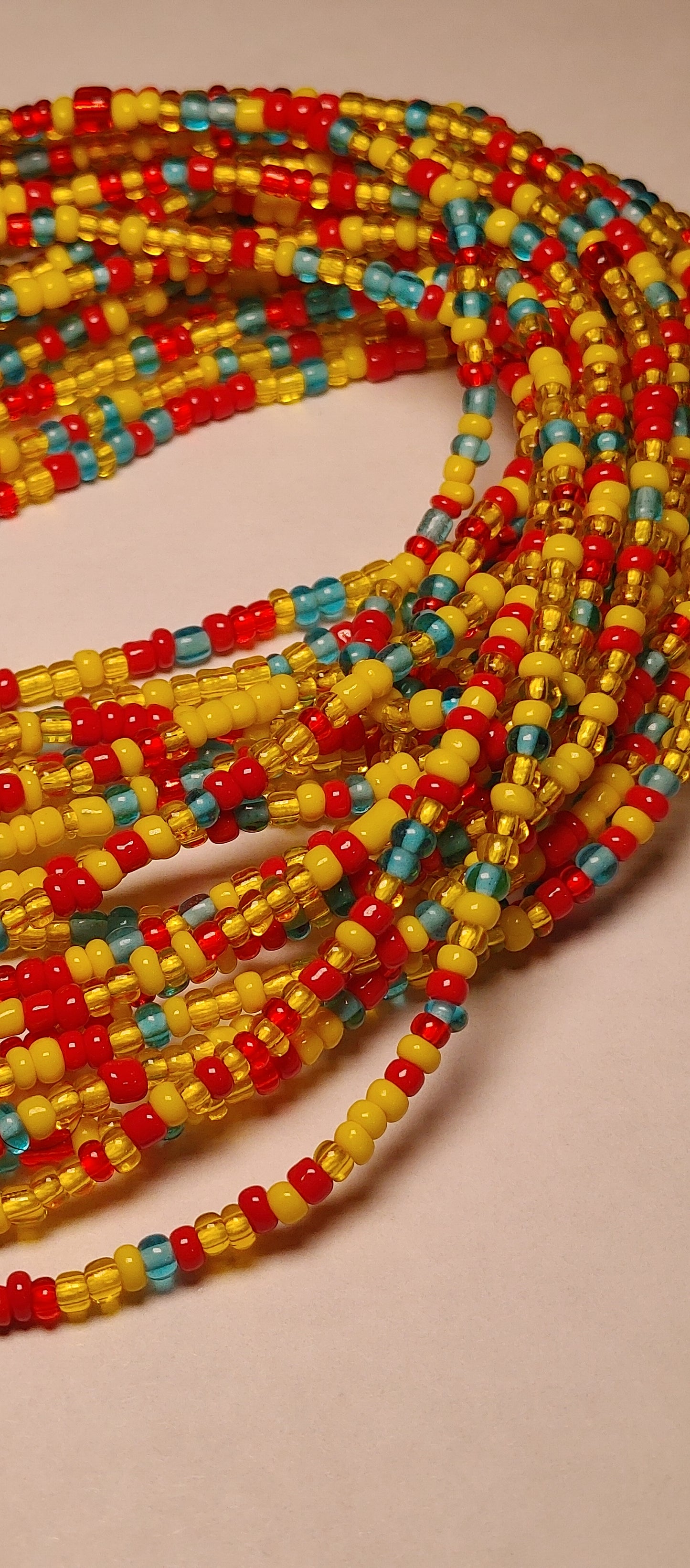 Burning sunrise waistbeads