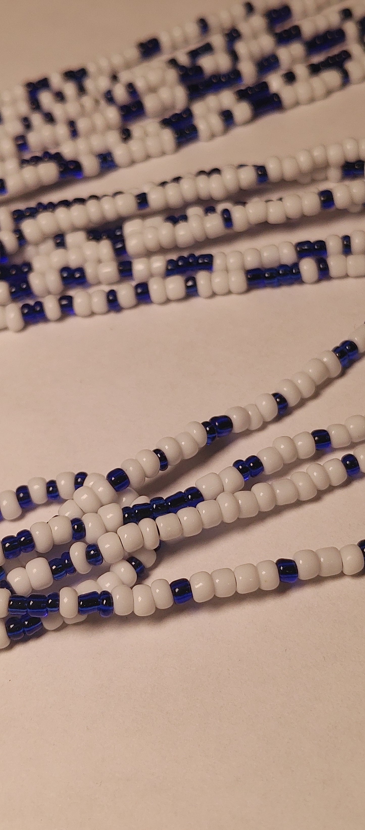 Blue sparkle waistbeads