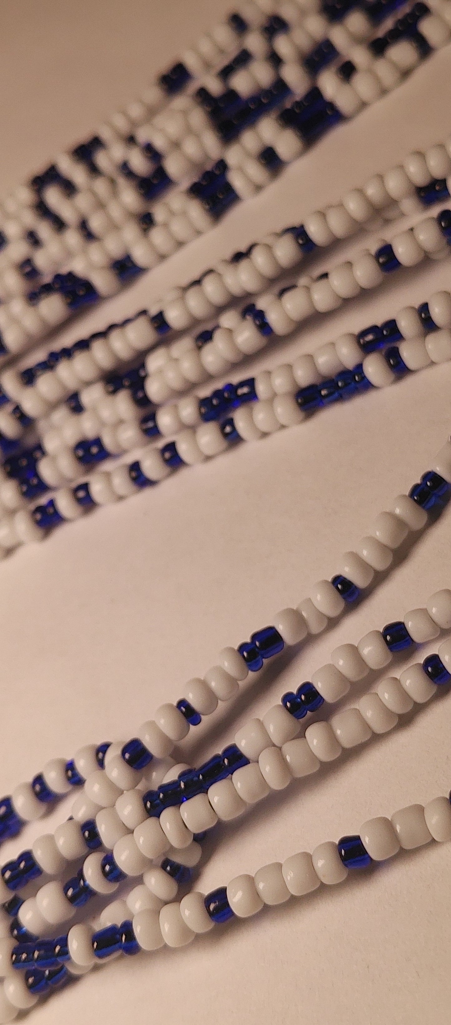 Blue sparkle waistbeads