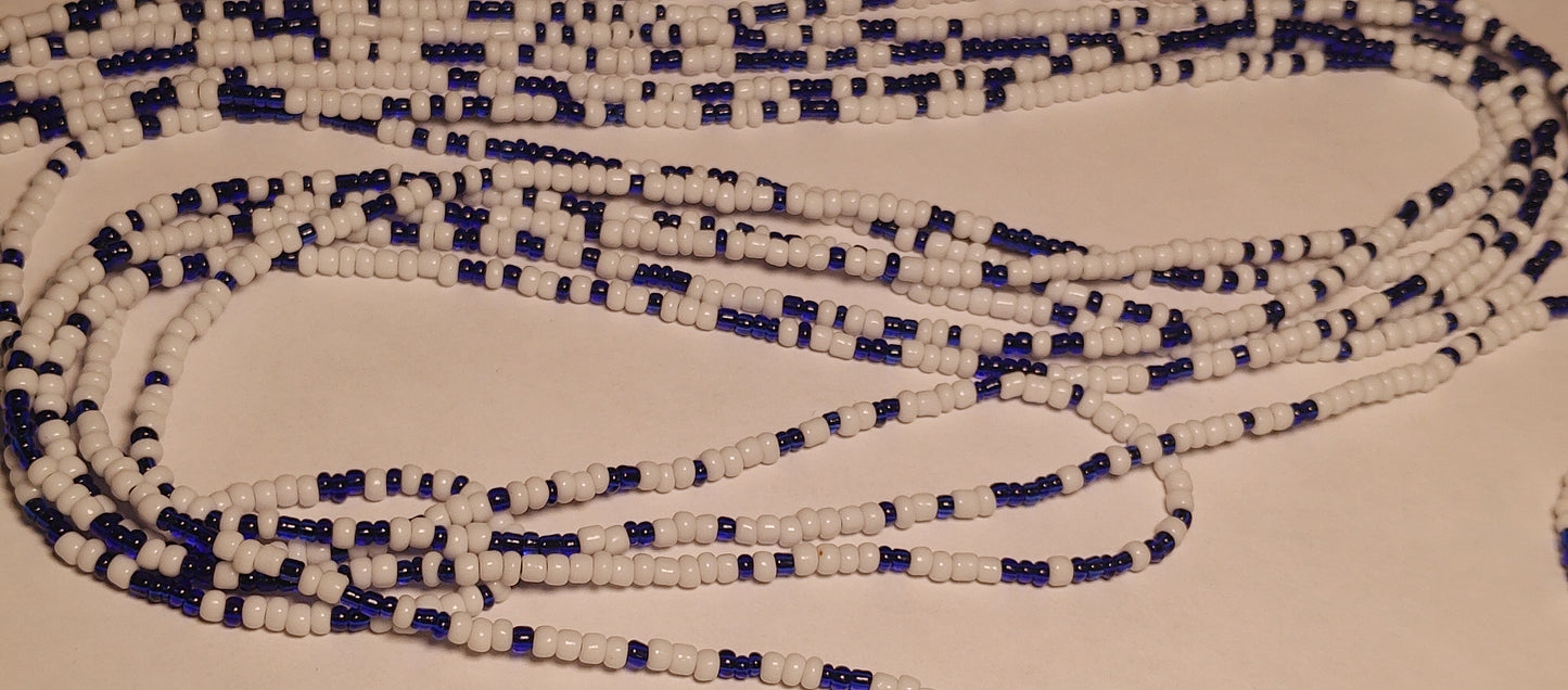 Blue sparkle waistbeads