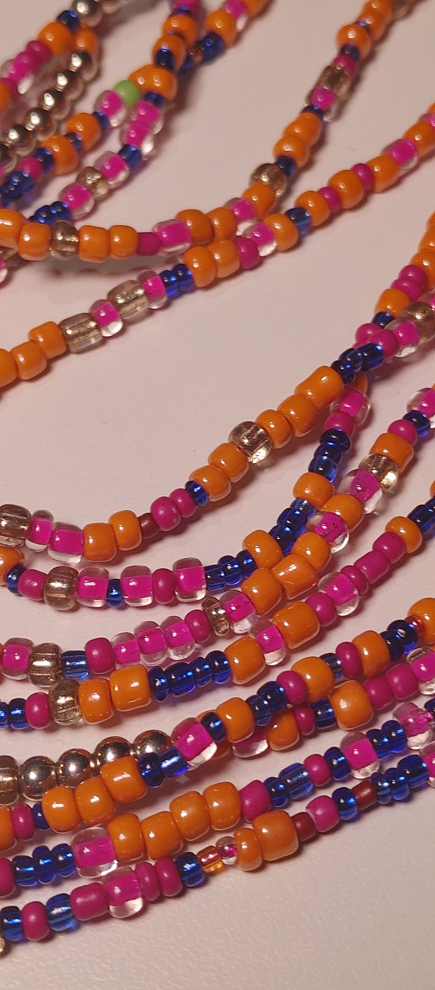 Pink spaze waistbeads