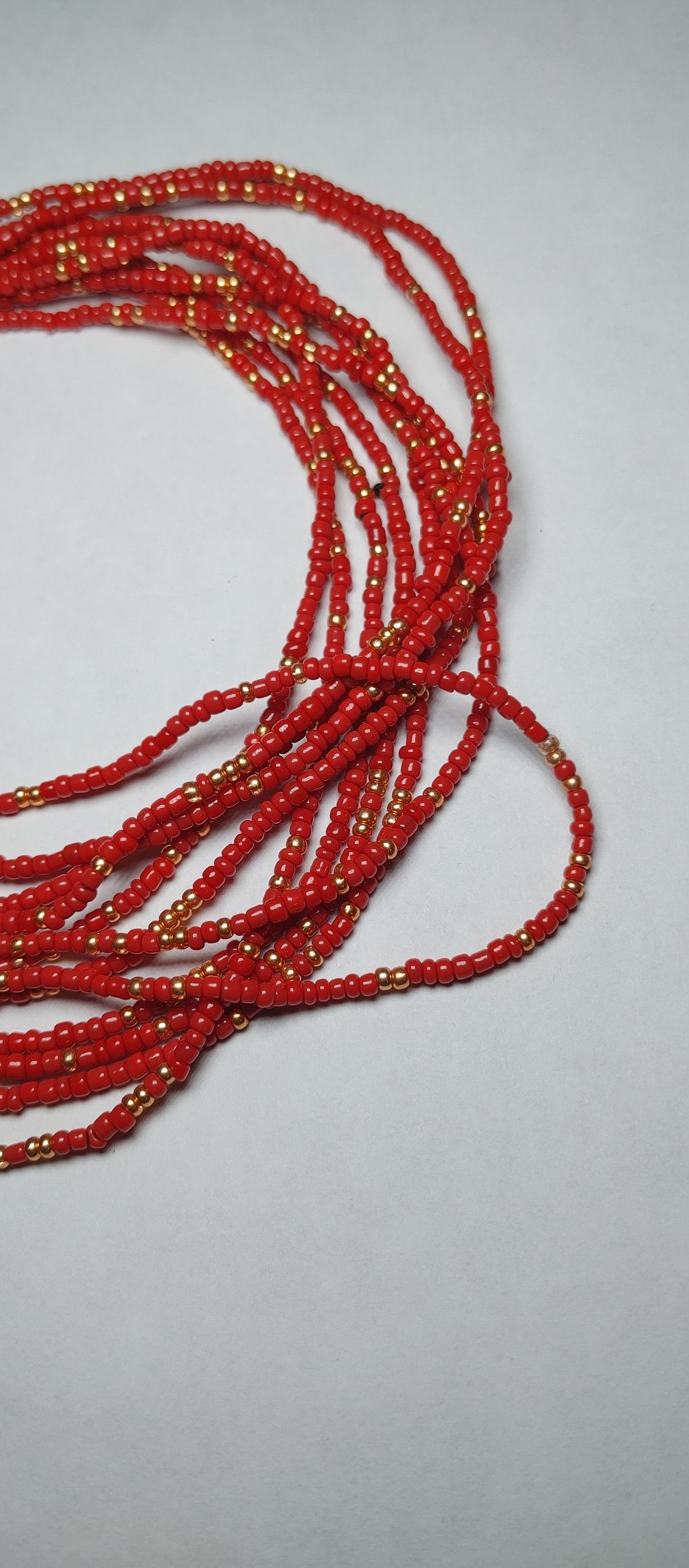 Red and gold waistbeads