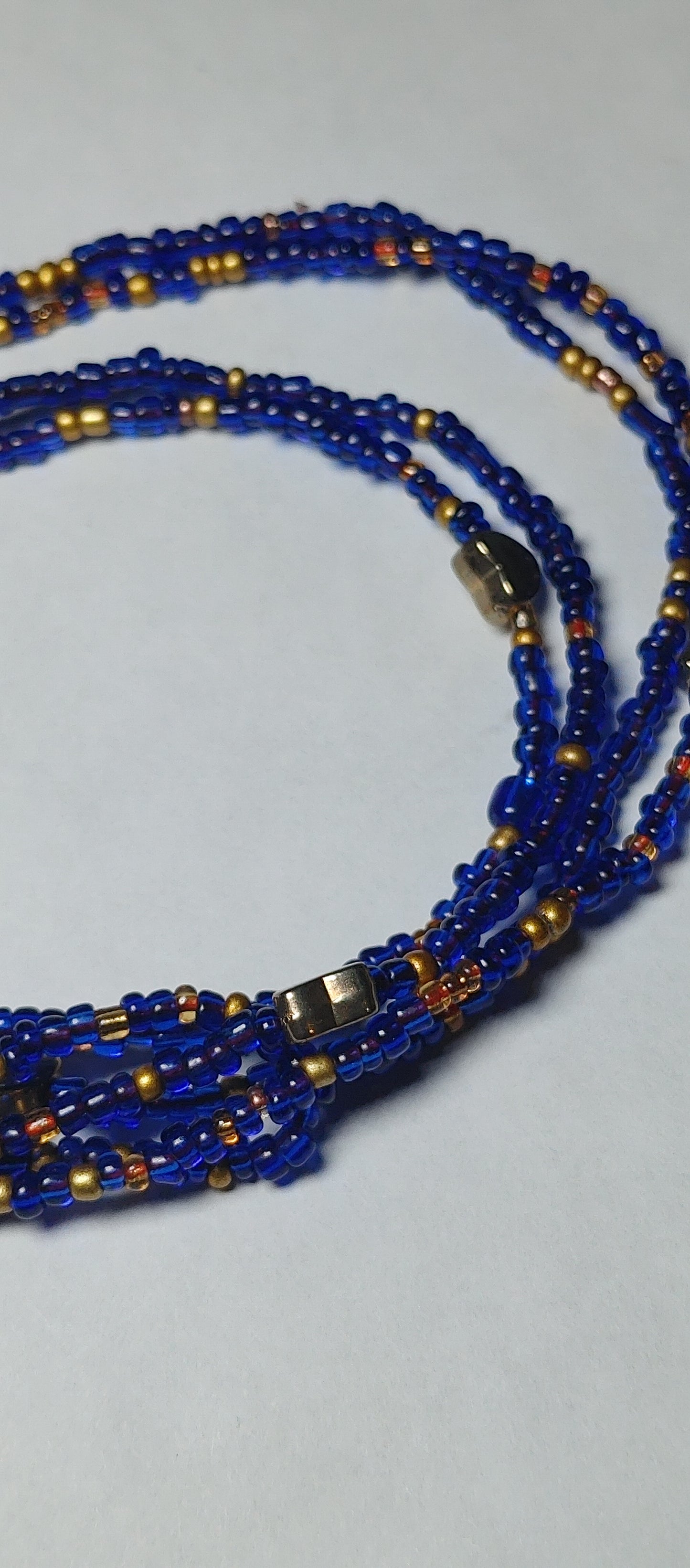 Royal blue midnight waistbeads