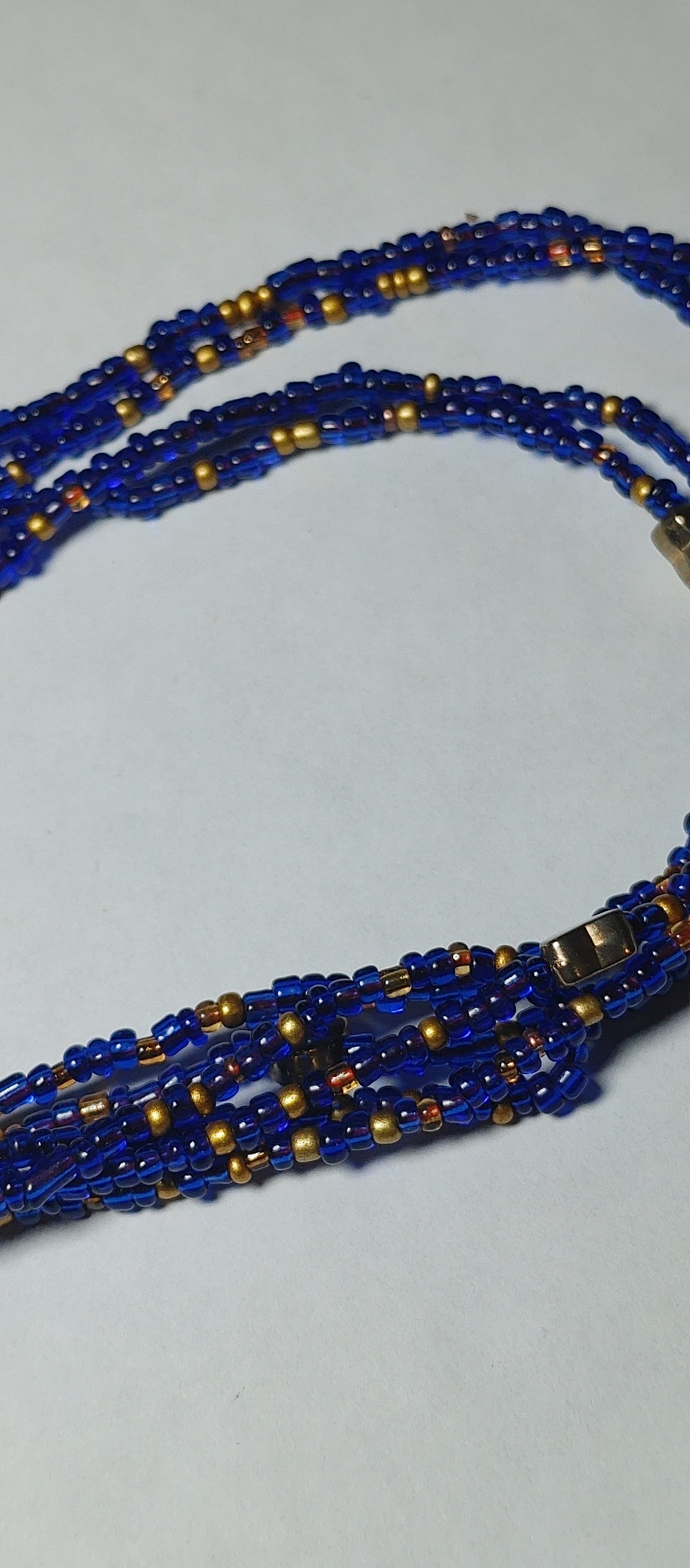 Royal blue midnight waistbeads
