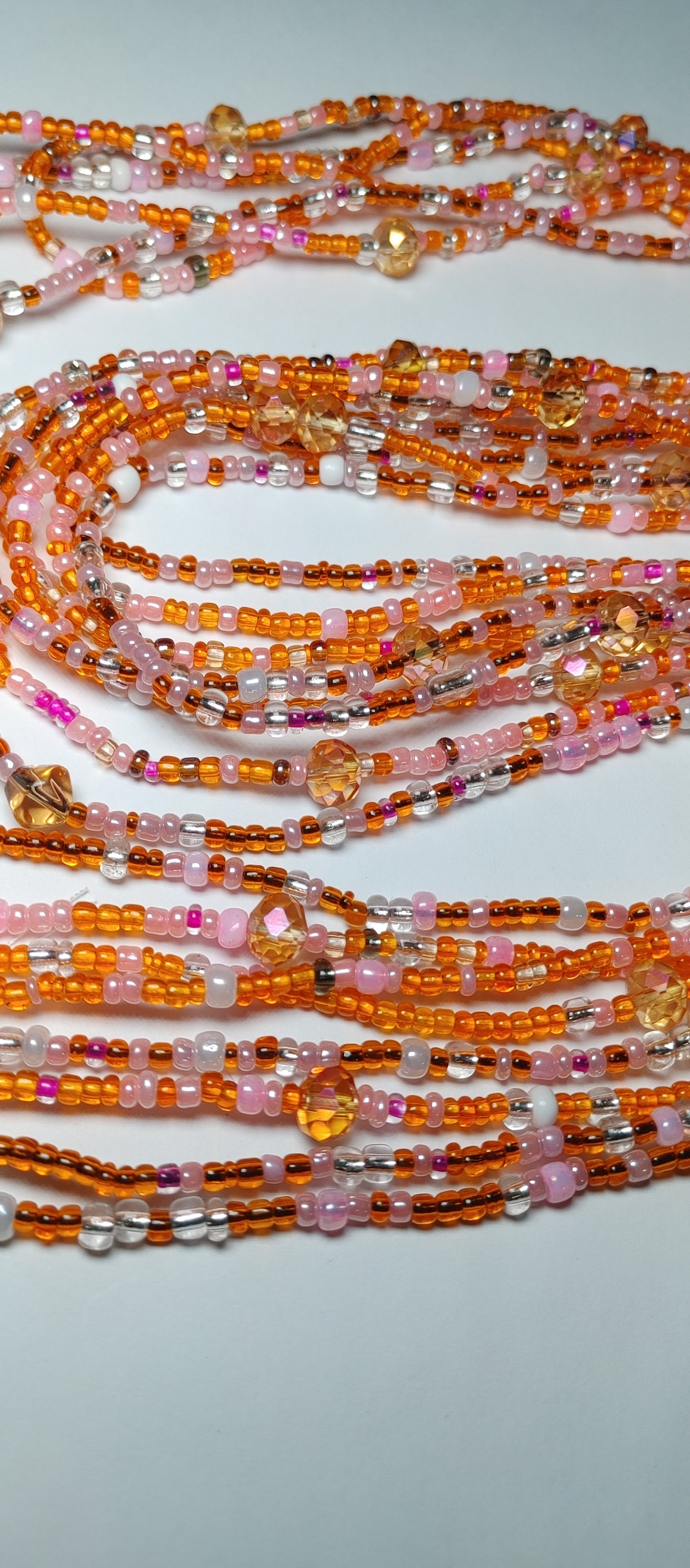 Orange glamour waistbeads