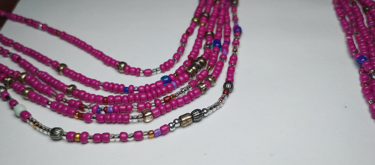 Purple sparkle waistbeads