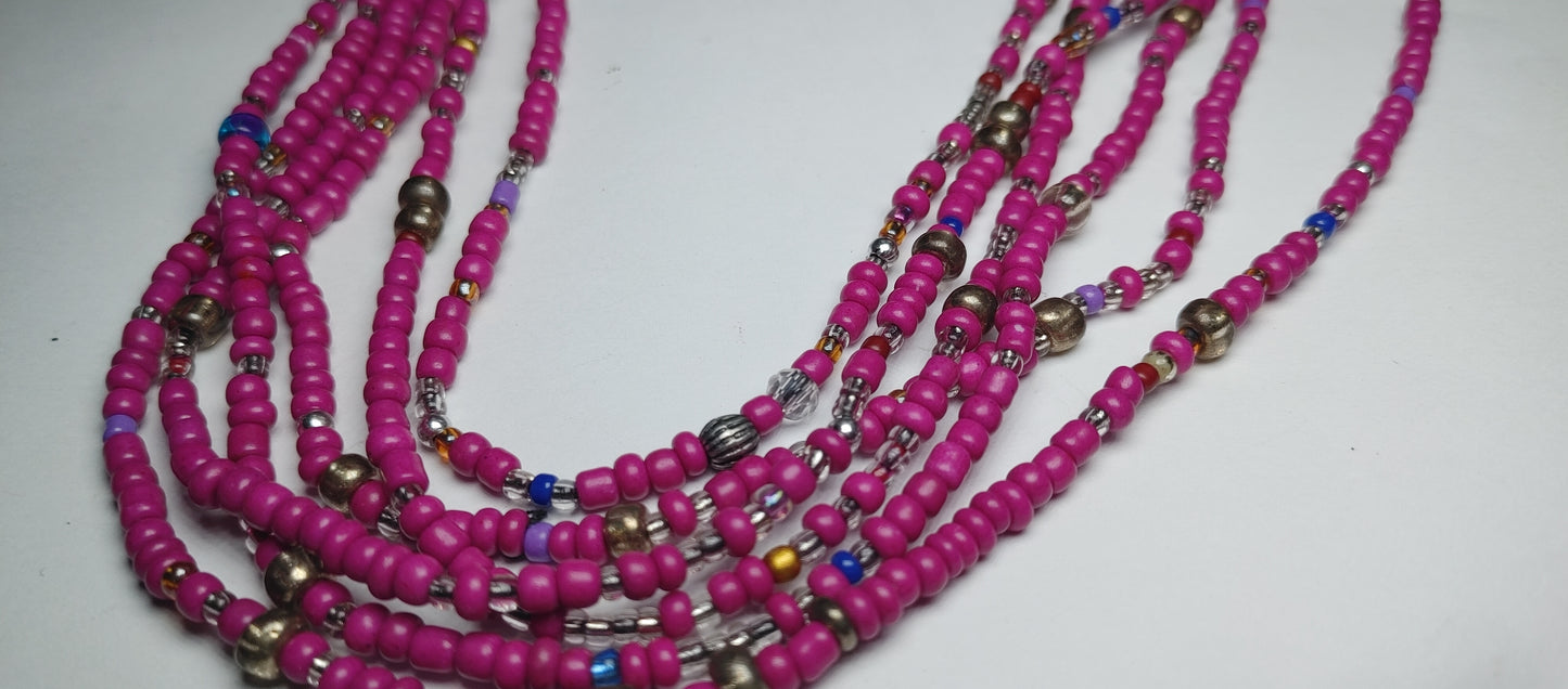 Purple sparkle waistbeads