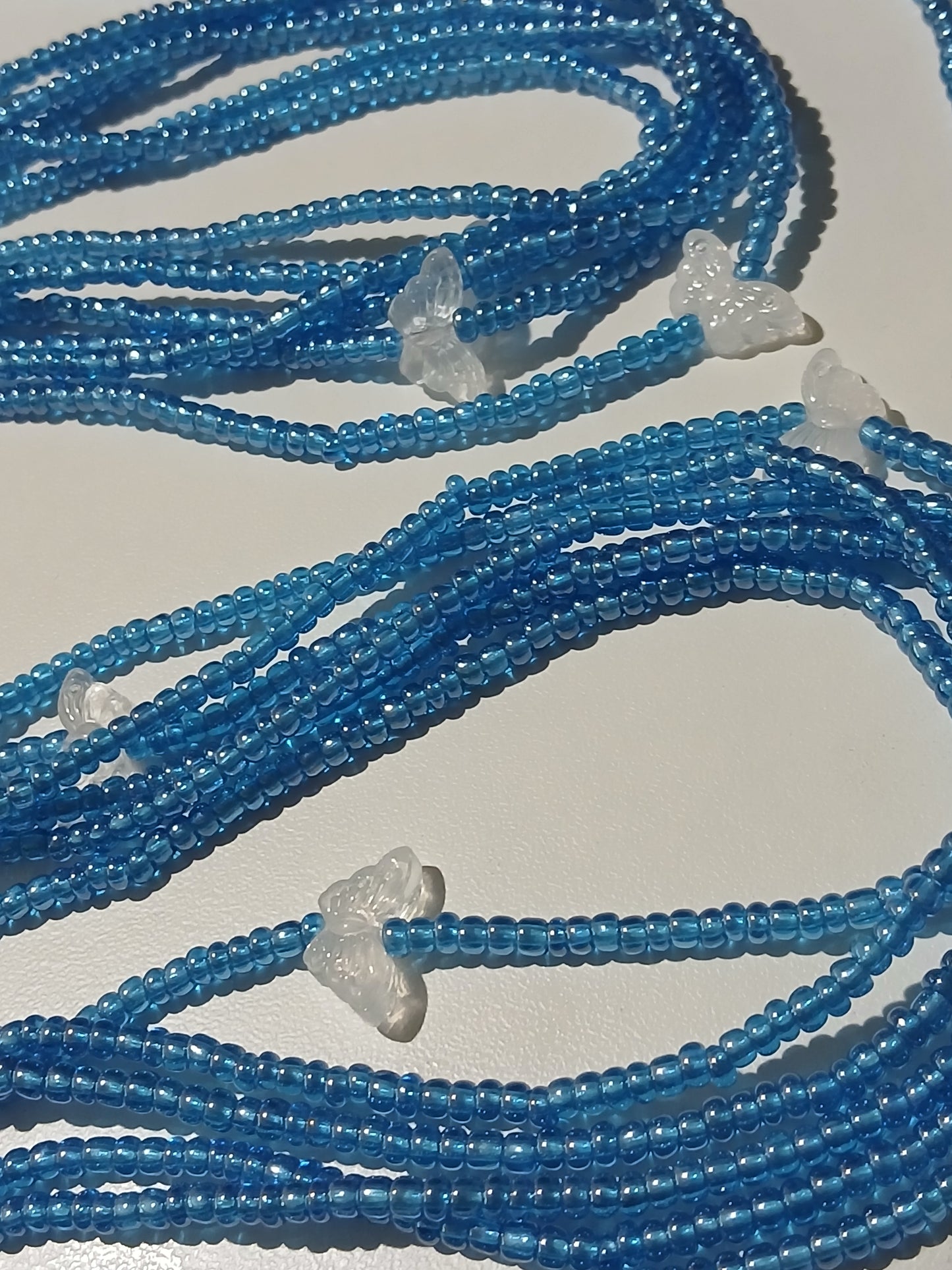 Azure flutter waistbeads