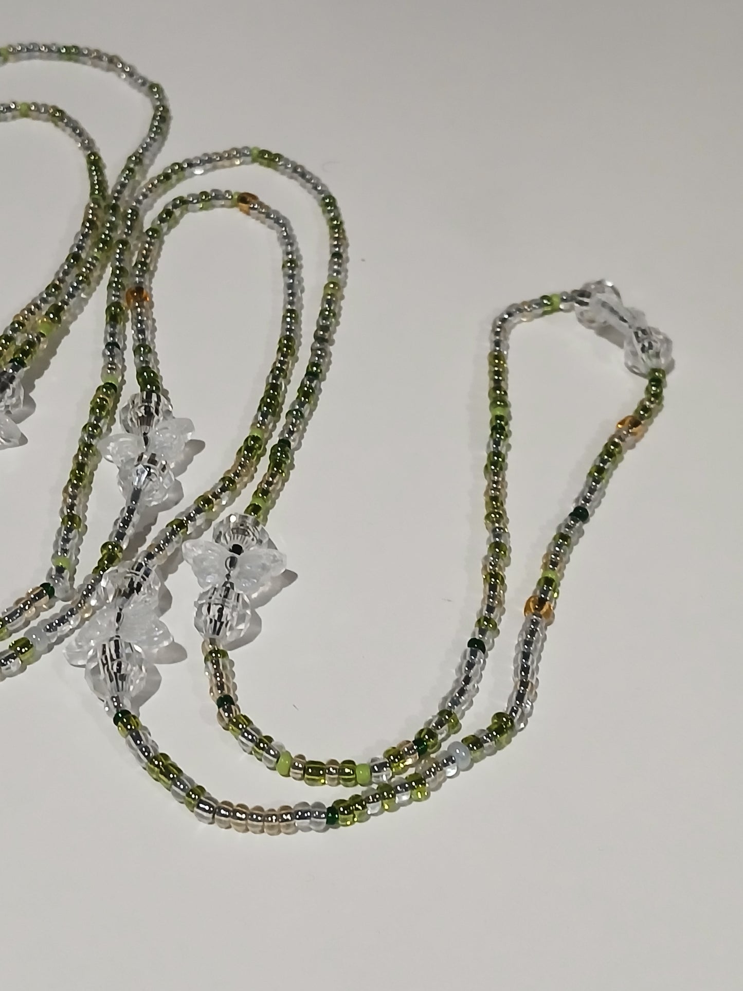 Green gleam butterfly waistbeads