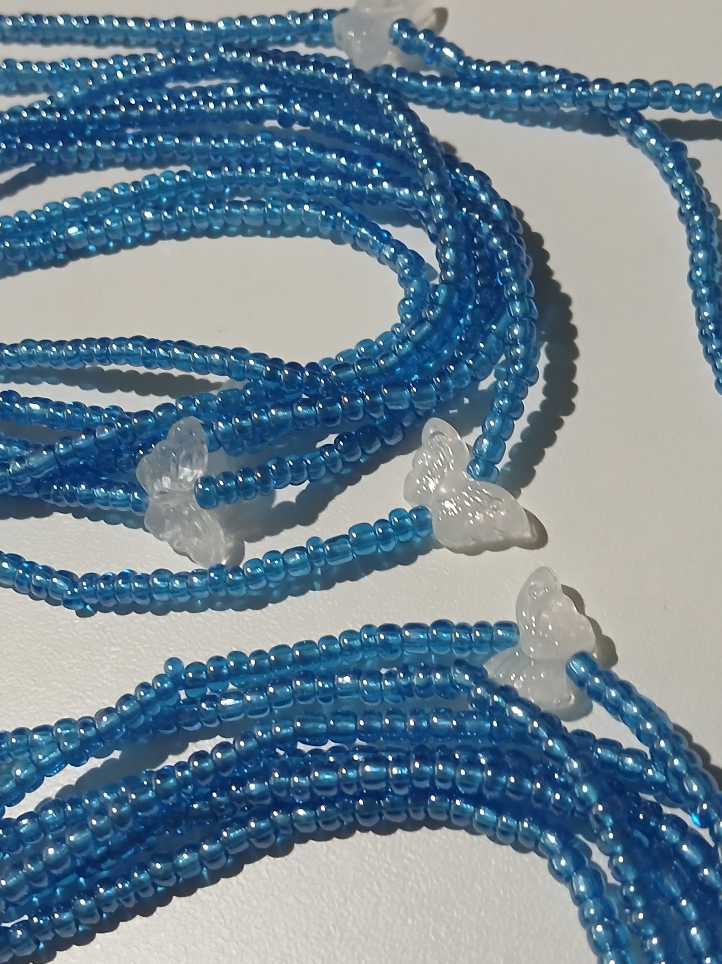 Azure flutter waistbeads
