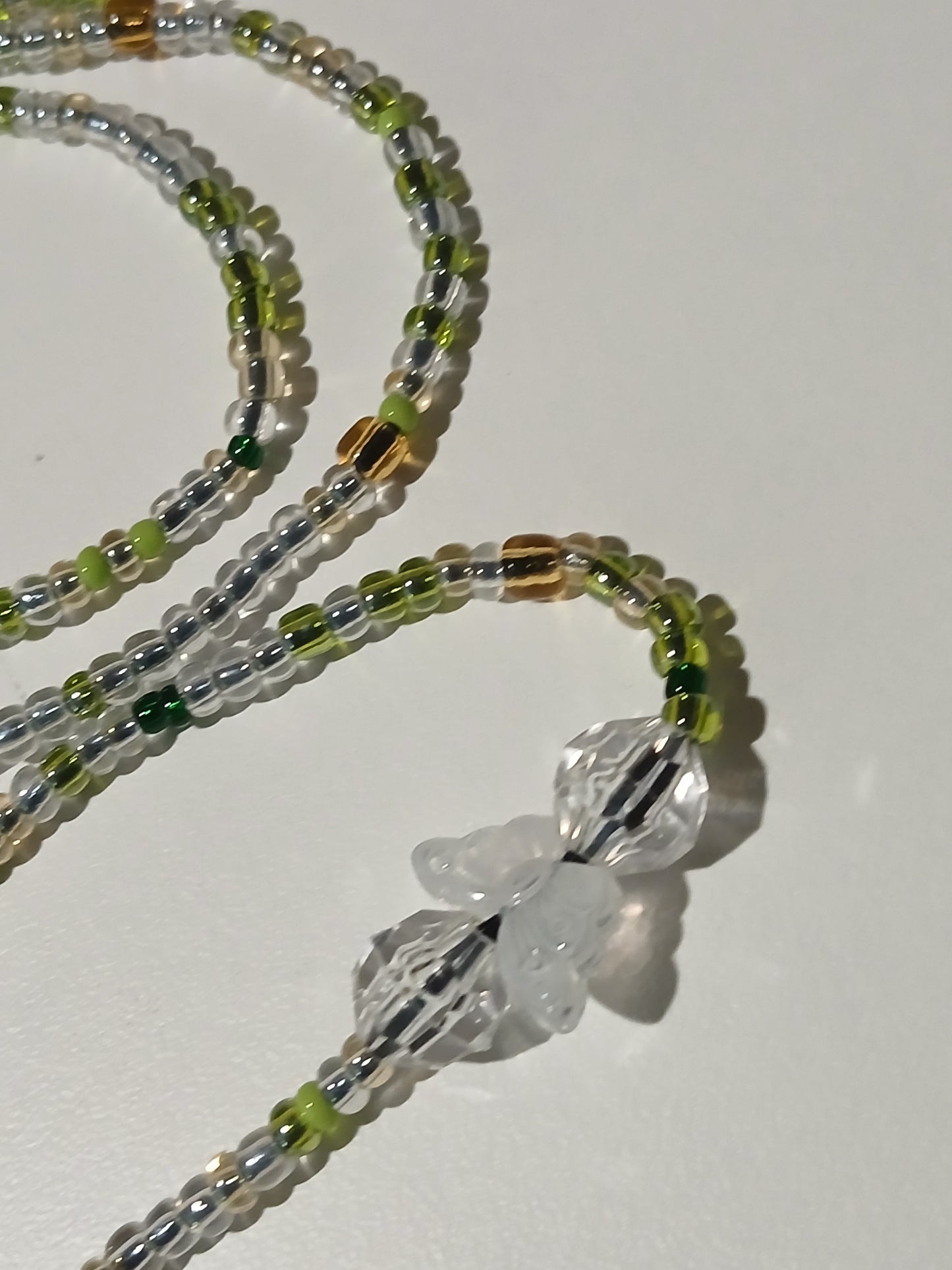 Green gleam butterfly waistbeads