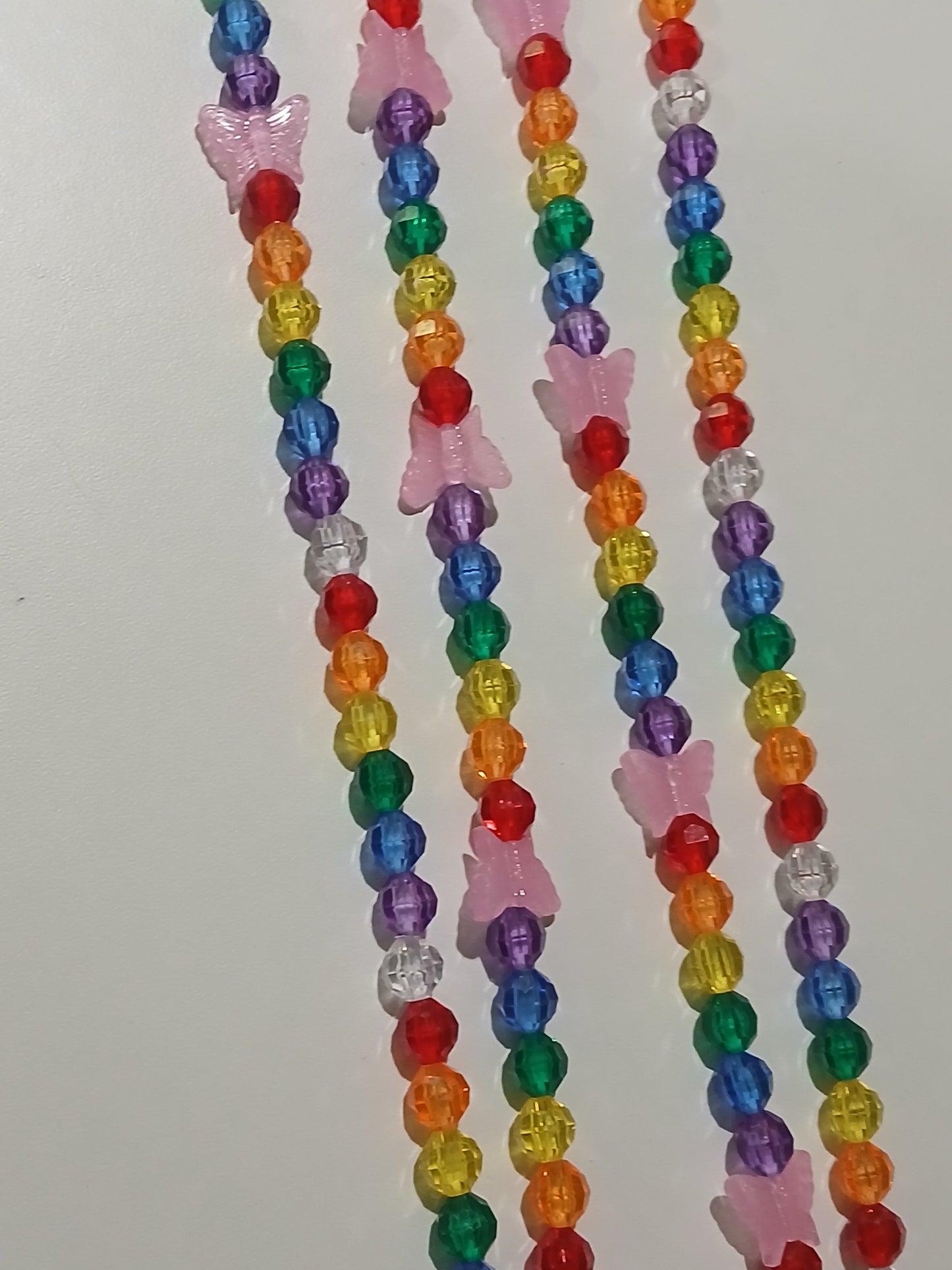 Rainbow butterfly waistbeads