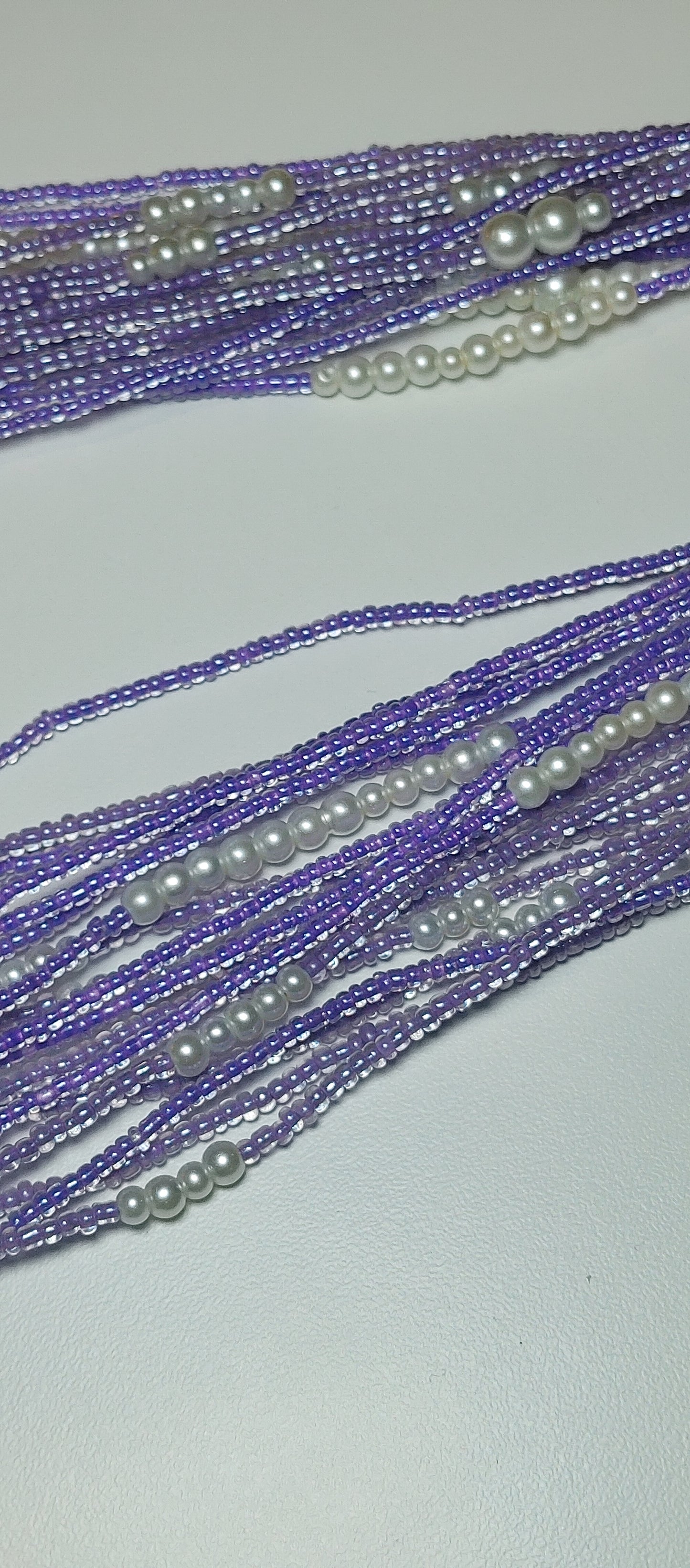 Lavender pearl waistbeads