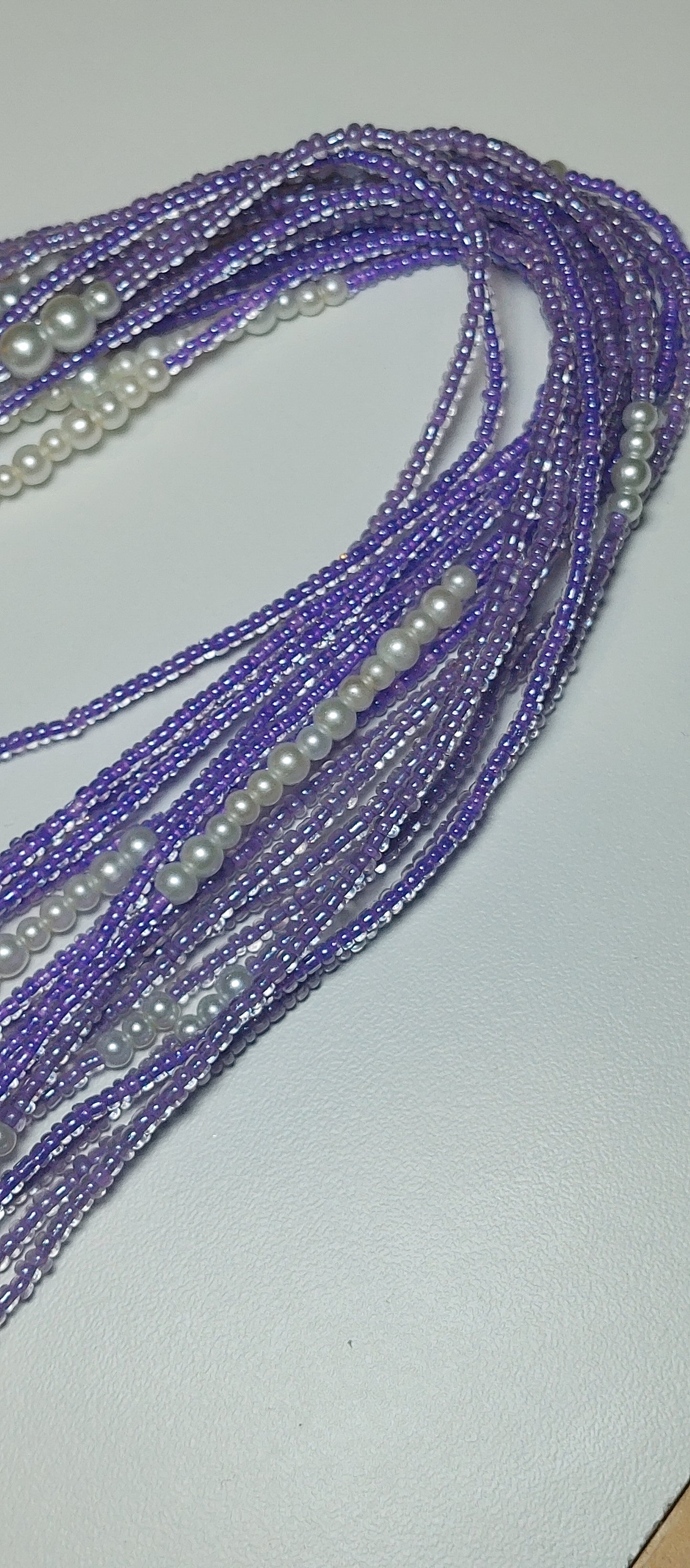 Lavender pearl waistbeads