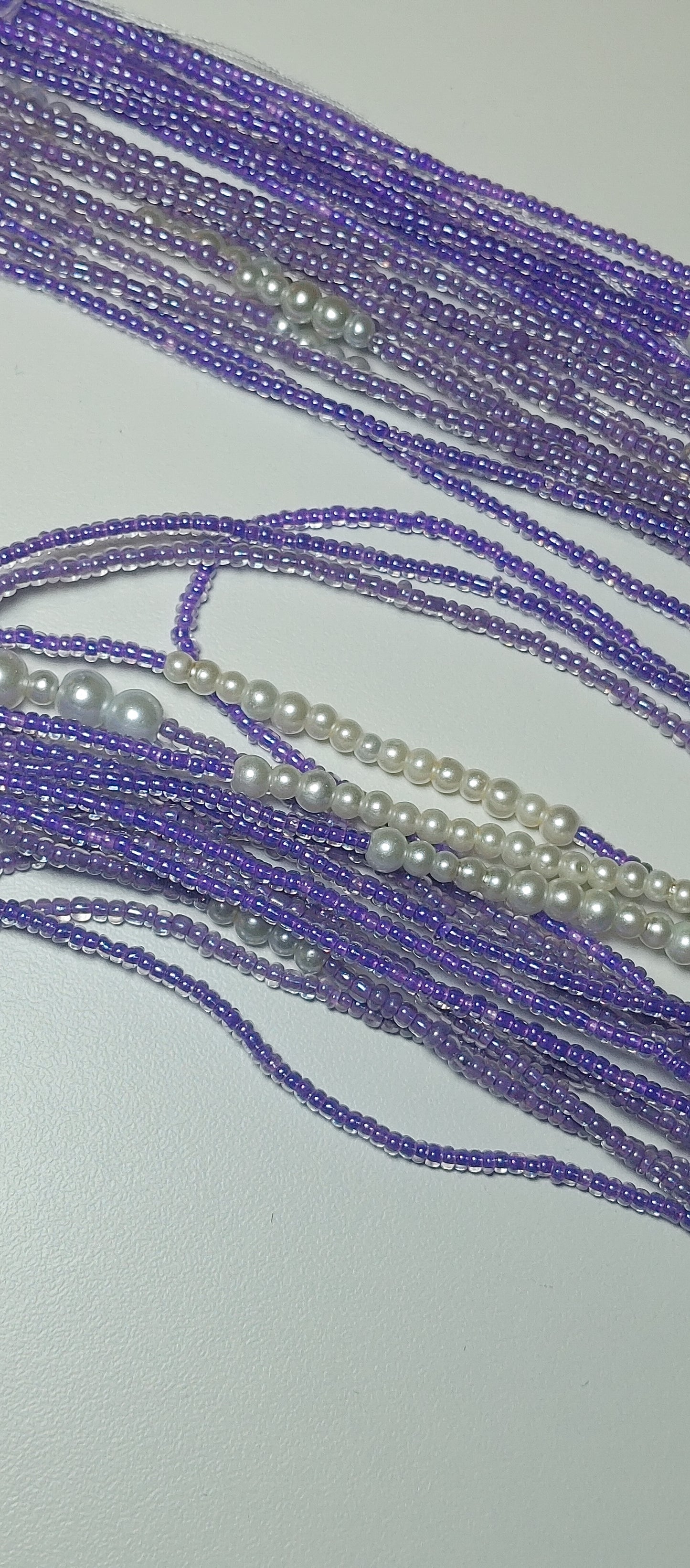 Lavender pearl waistbeads