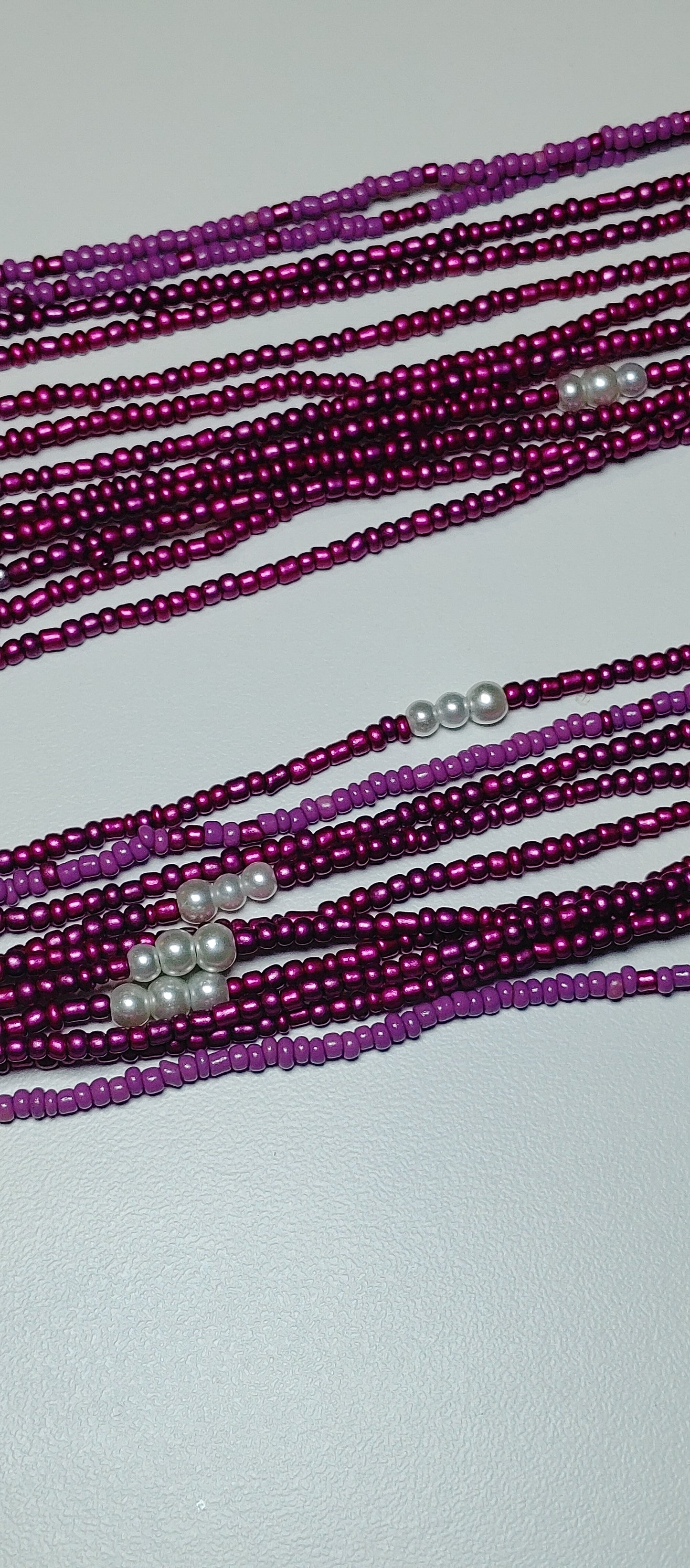 Purple plum. Pearl waistbeads