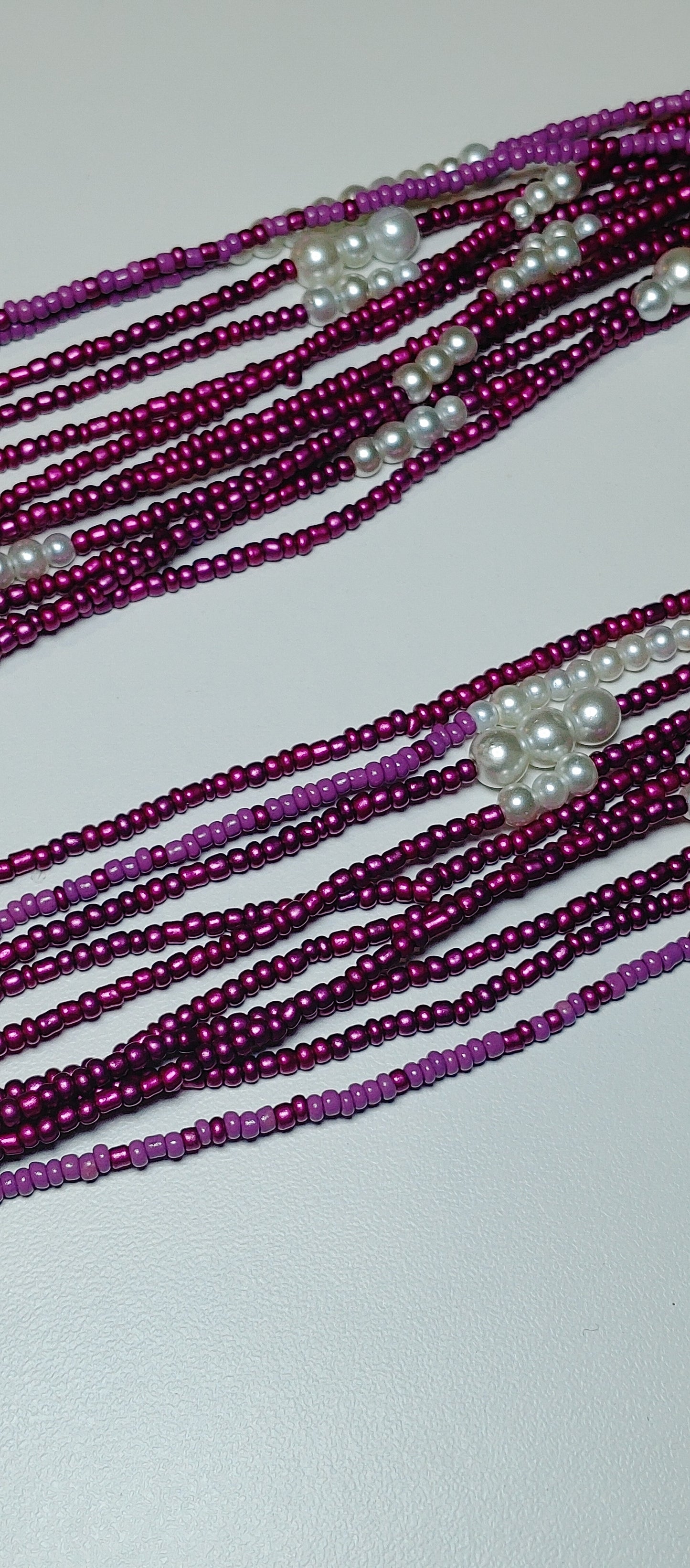 Purple plum. Pearl waistbeads