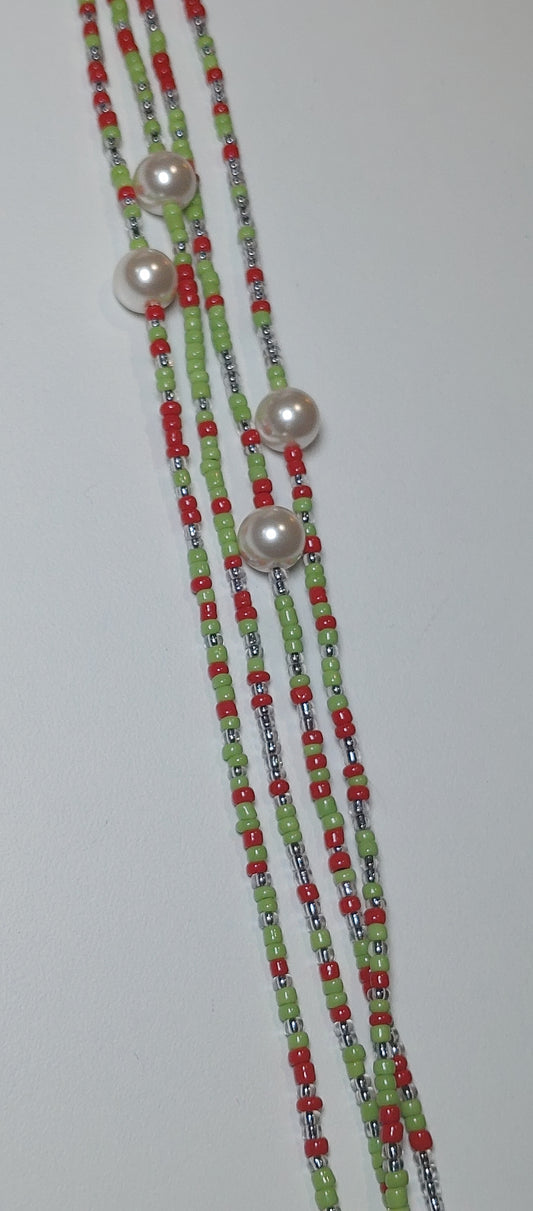 Pearly grinch waistbeads