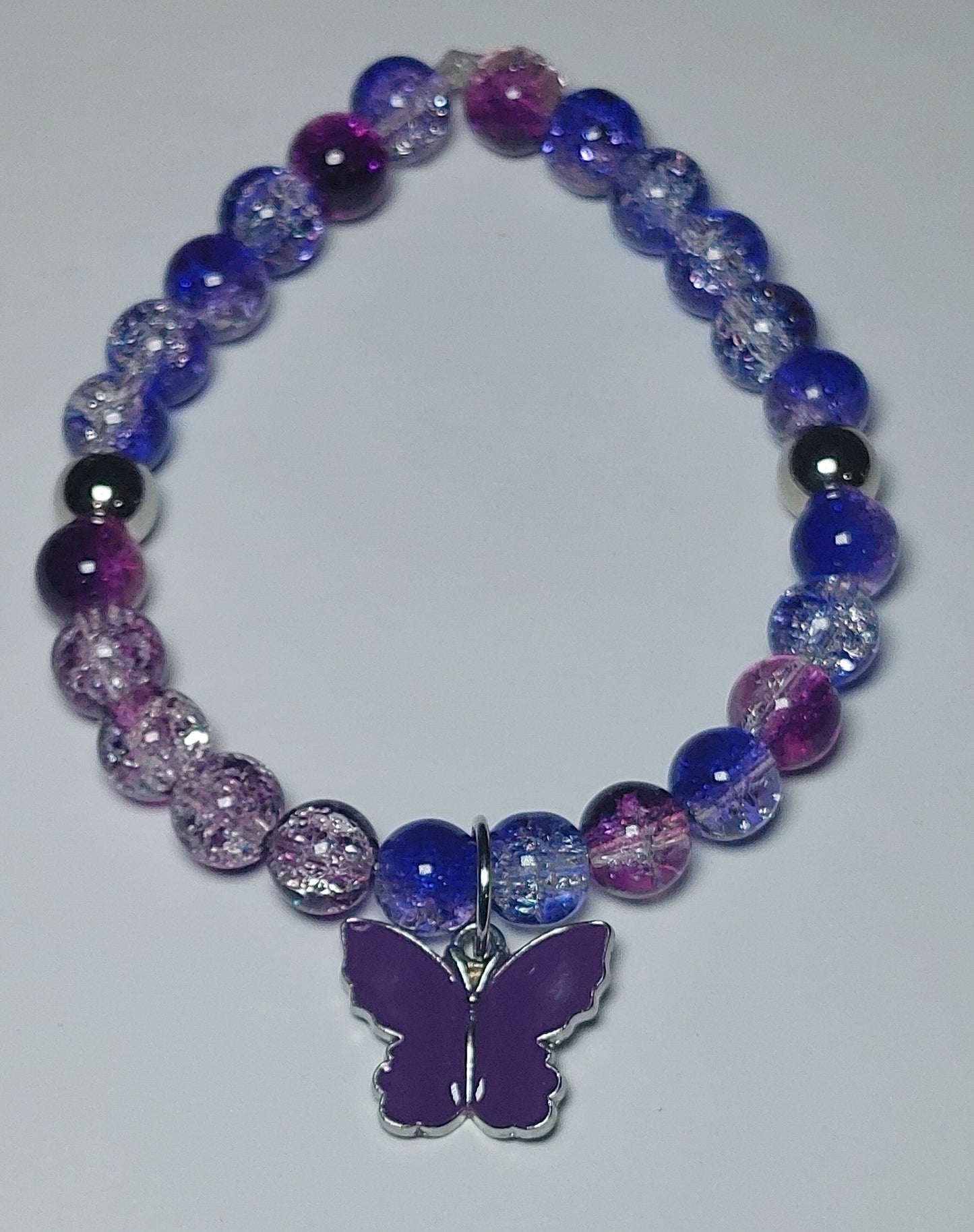 Purple crackle bracelet