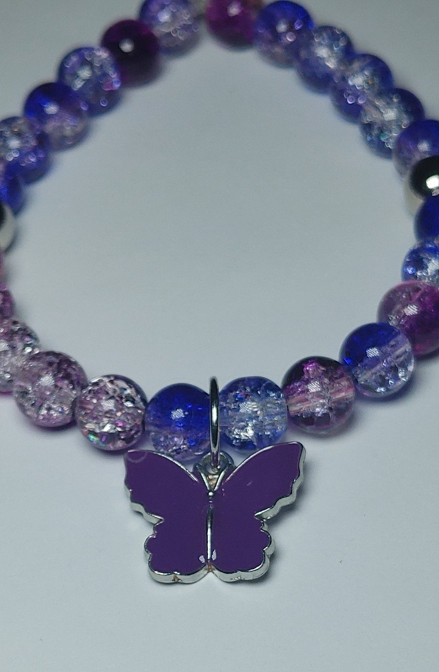 Purple crackle bracelet