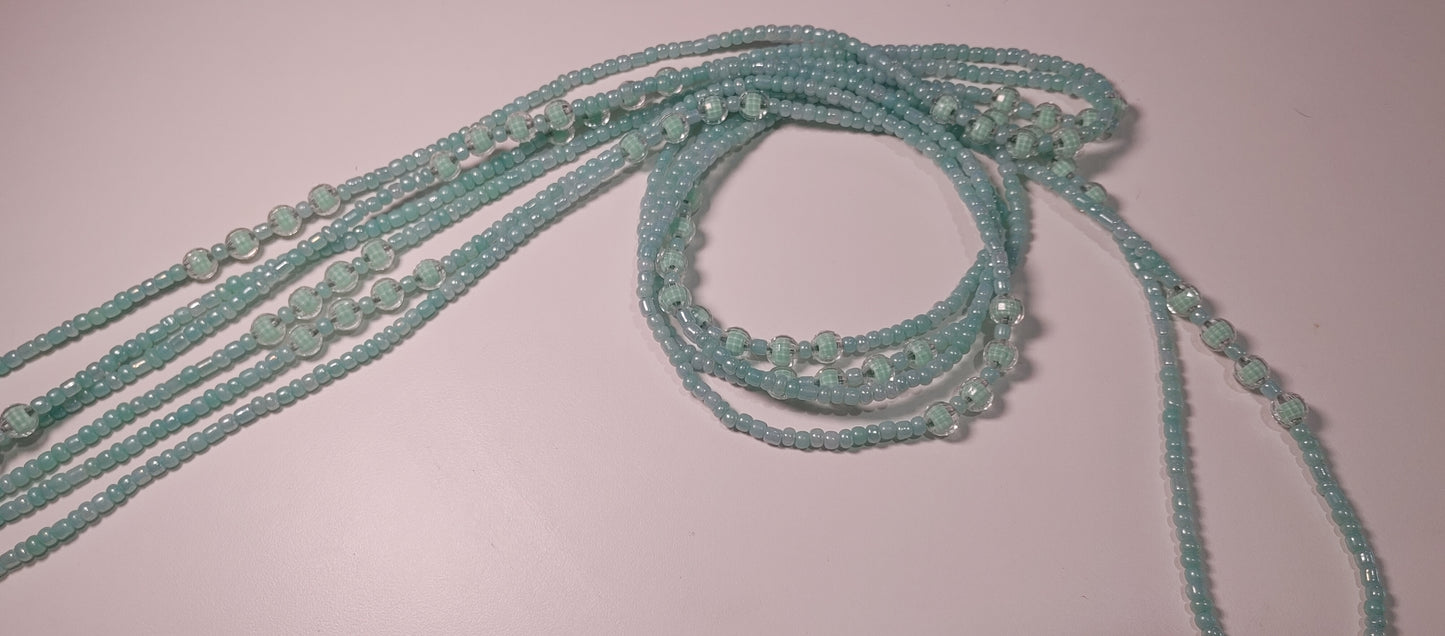 Mint green waistbeads