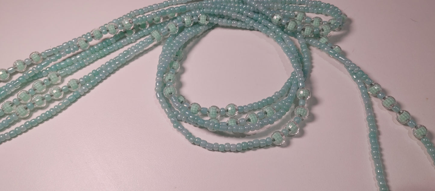 Mint green waistbeads