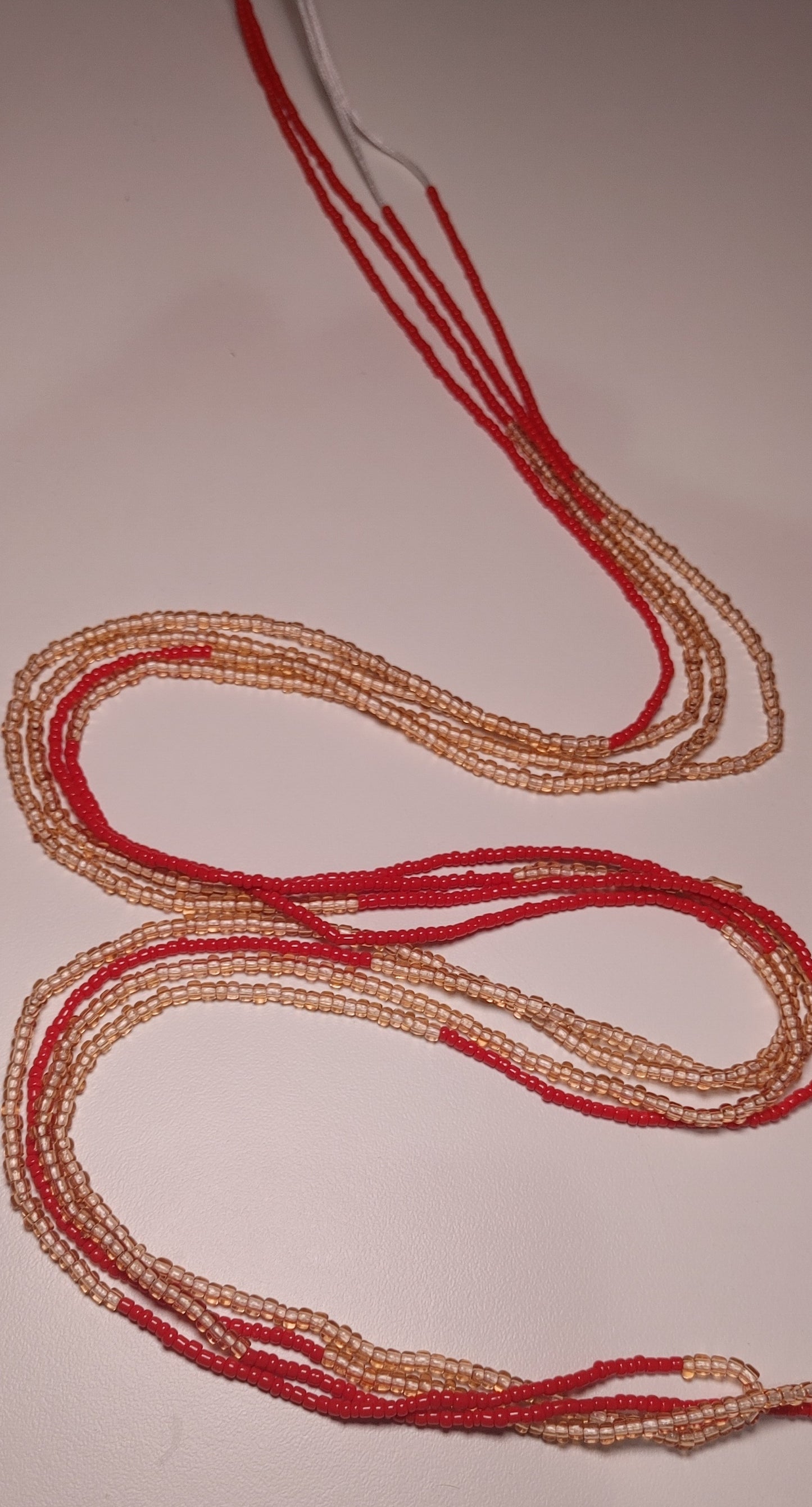 Red and gold waistbeads