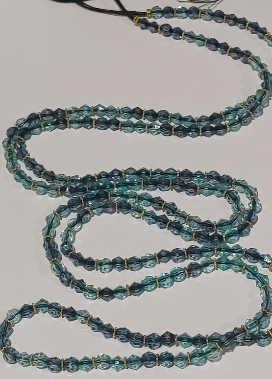 Blue ice waistbeads