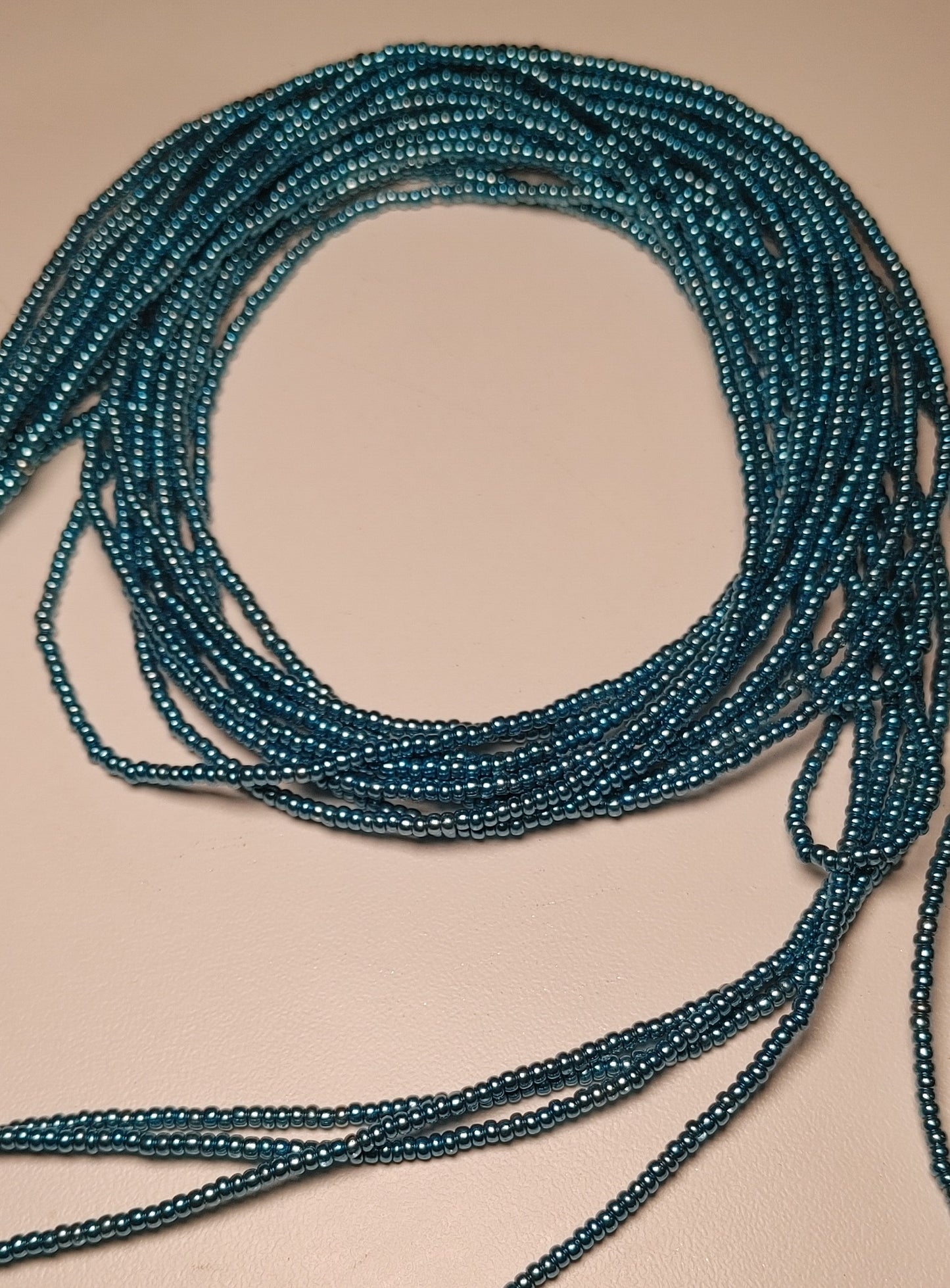 Ice blue waistbeads