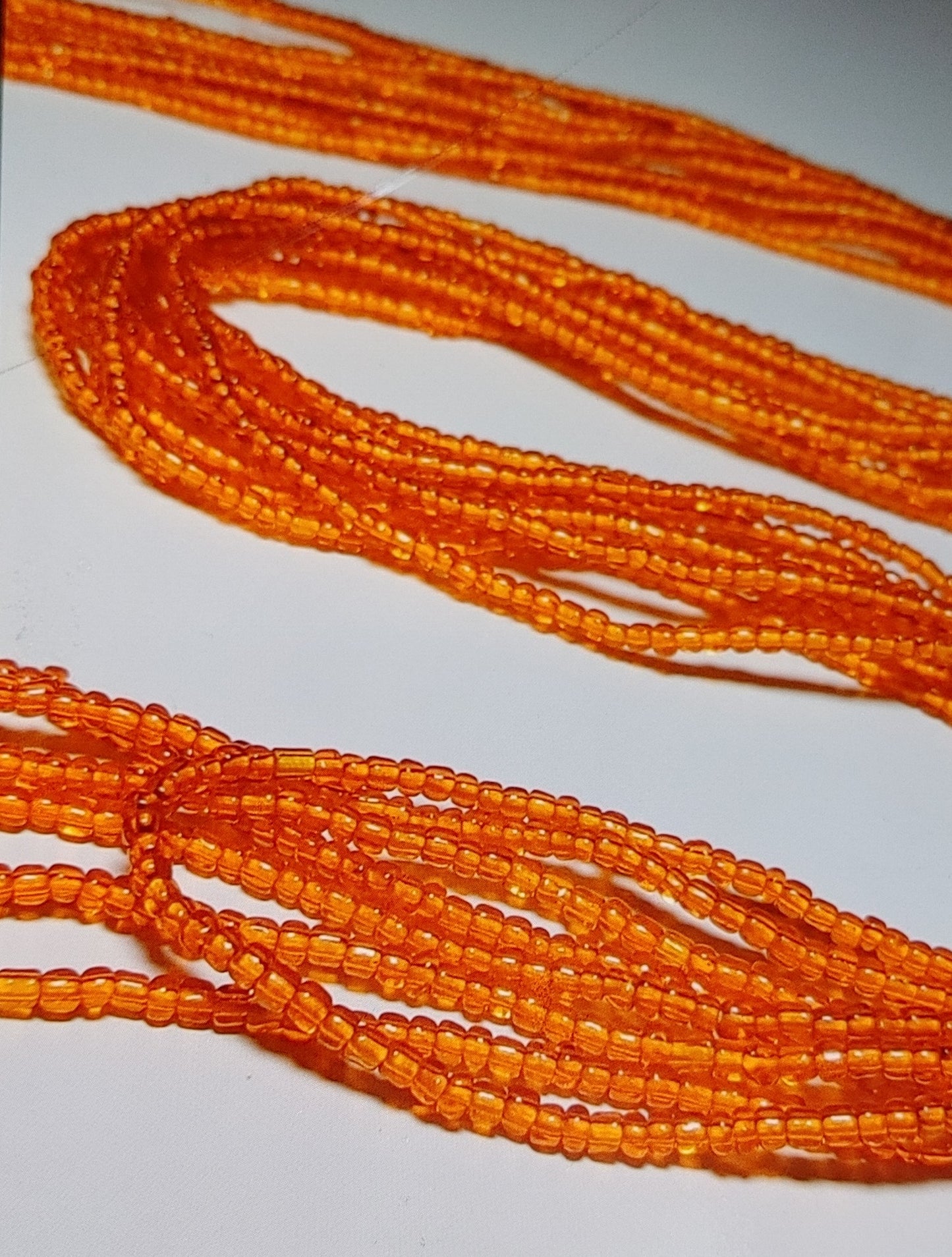 Orange shimmer waistbeads