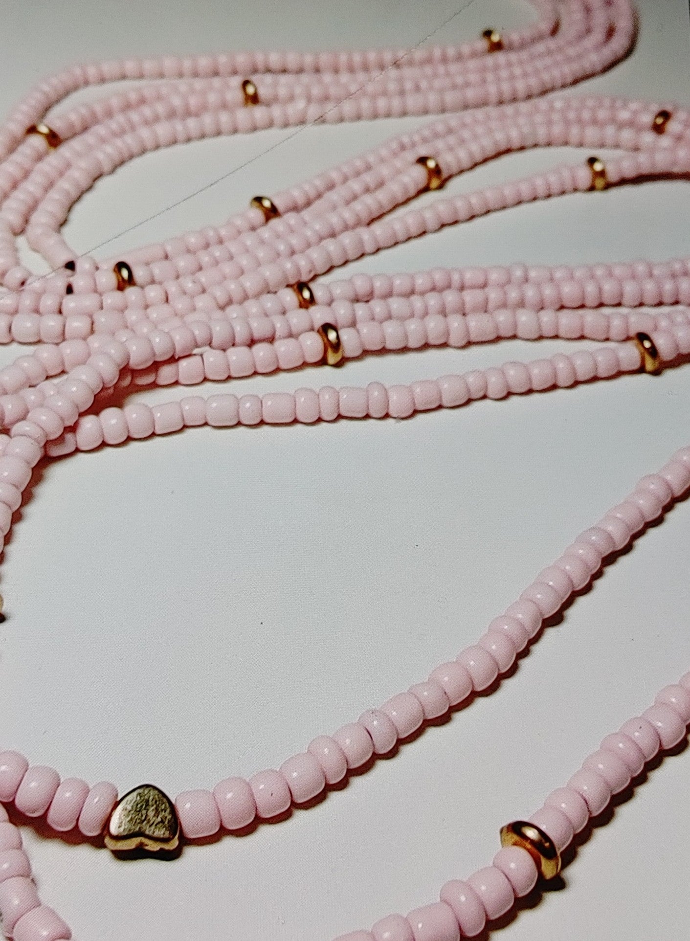 Pinky pink waistbeads