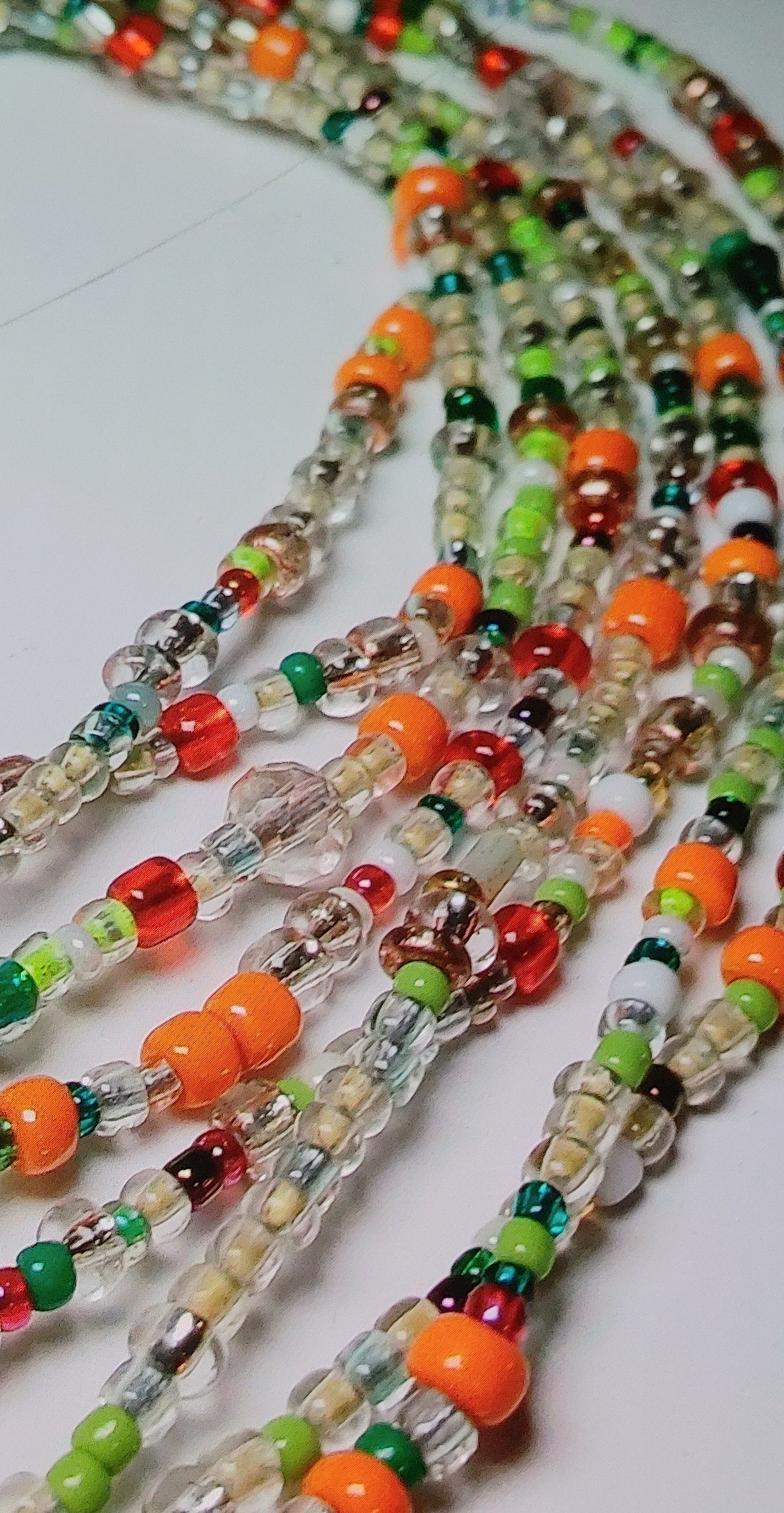 Glow garden waistbeads