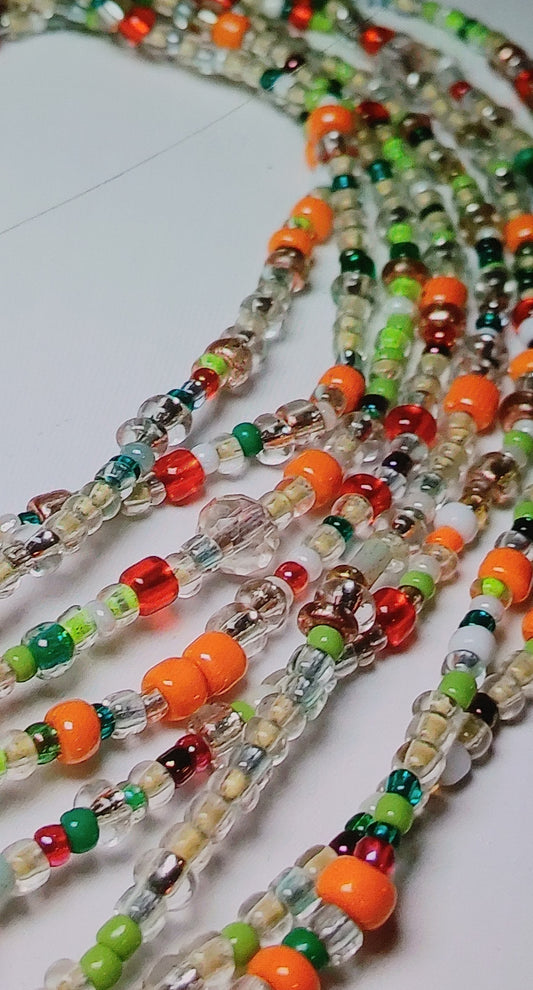 Glow garden waistbeads