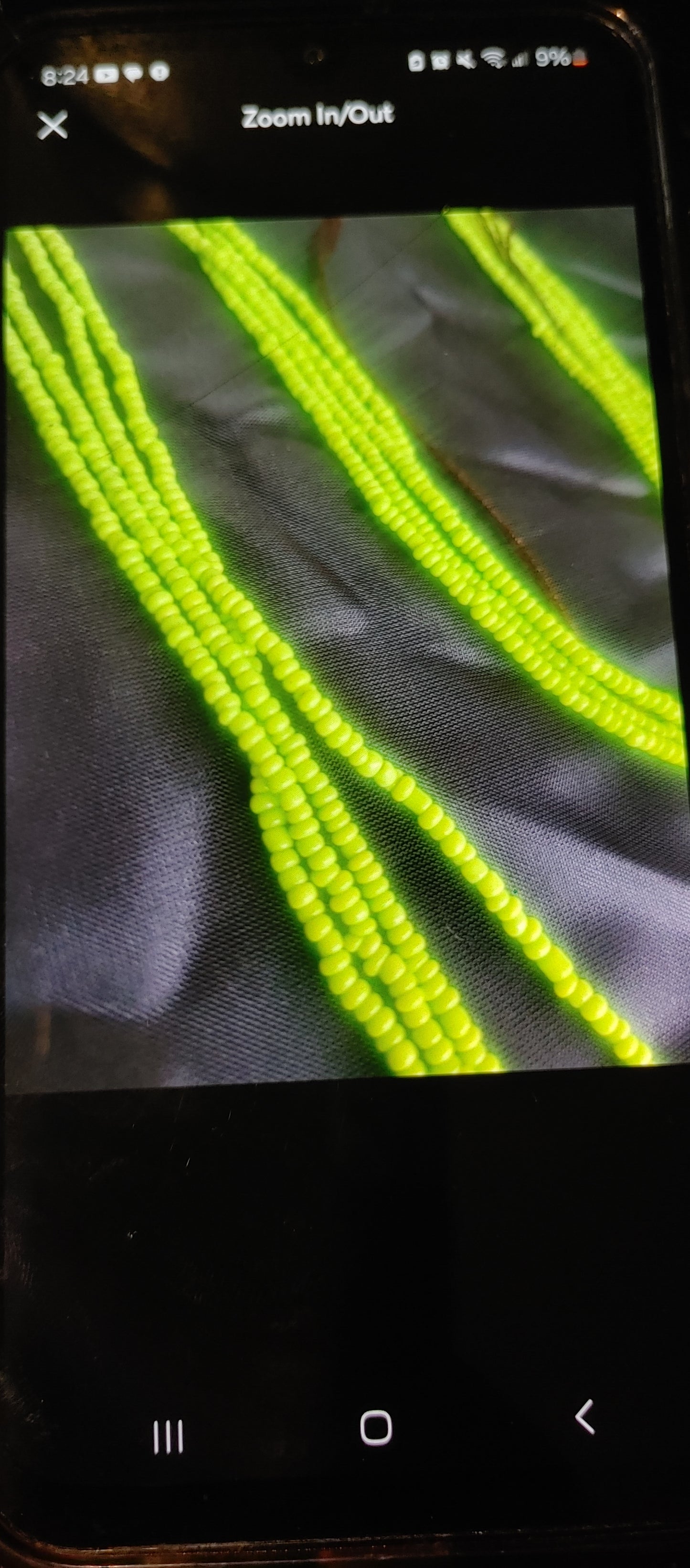 Neon green waistbeads