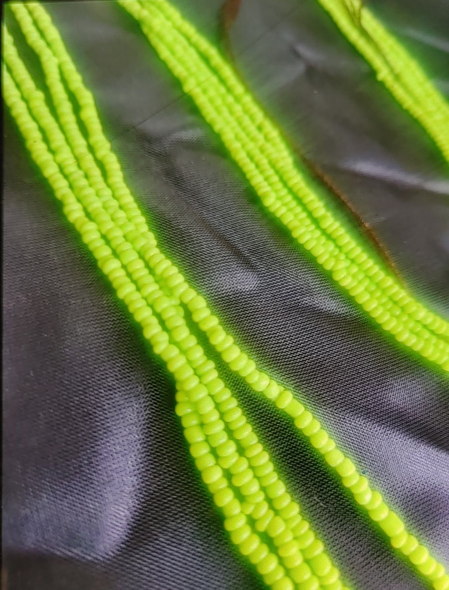 Neon green waistbeads