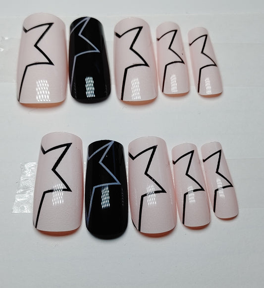 Rockstar press-on nails +nail kit