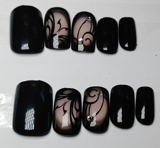 Custom "short" press-on nails