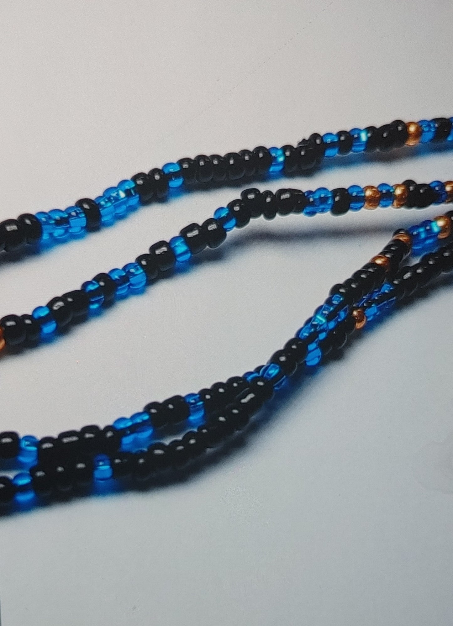 Blue galaxy waistbeads