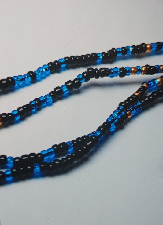 Blue galaxy waistbeads