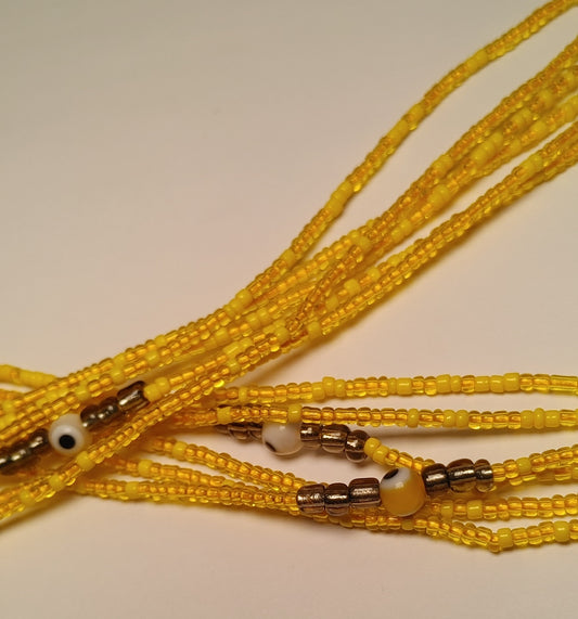 Yellow evil waistbeads