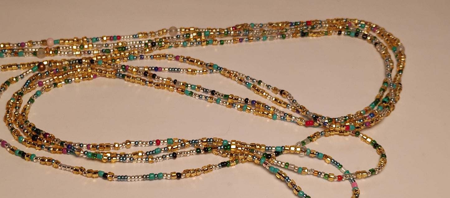 Shimmer waistbeads