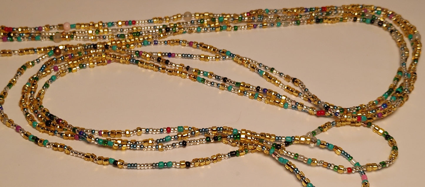 Shimmer waistbeads