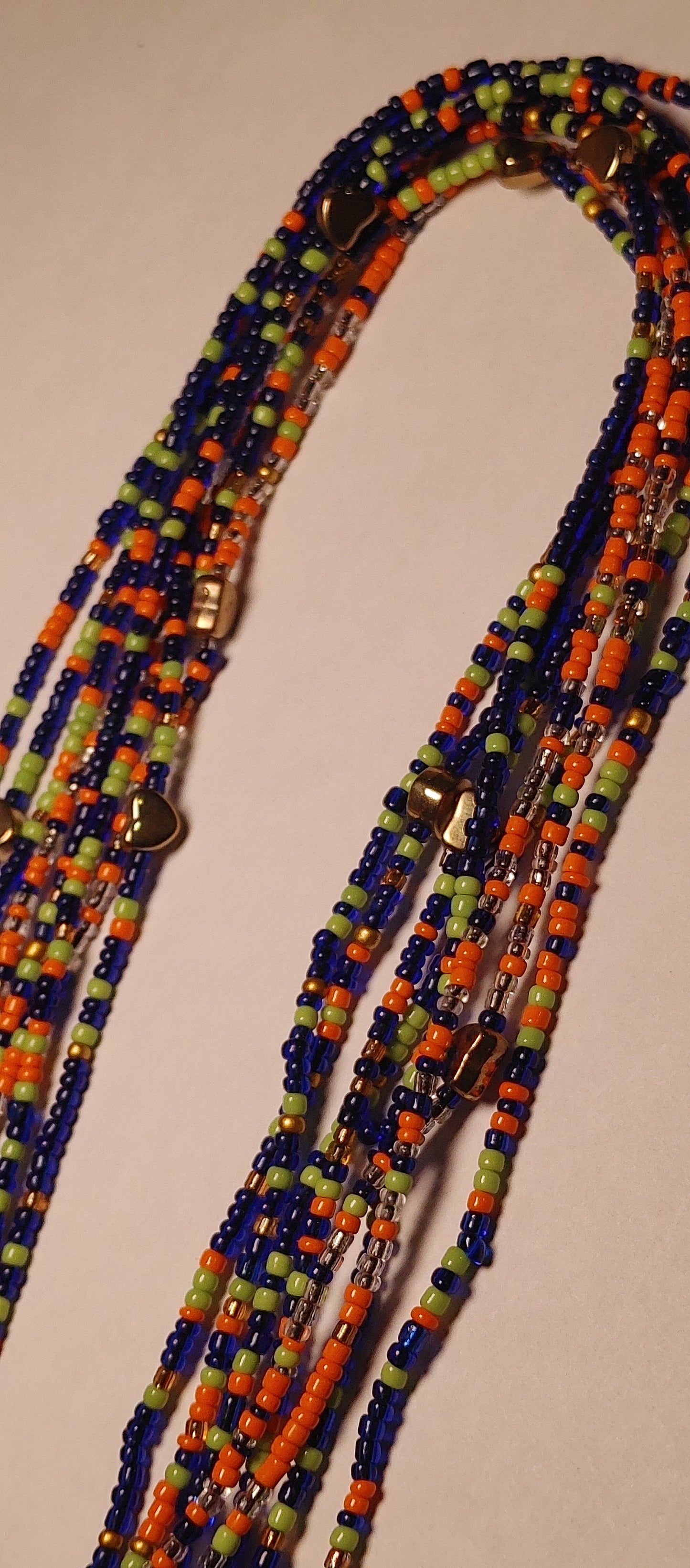 Orange passion waistbeads