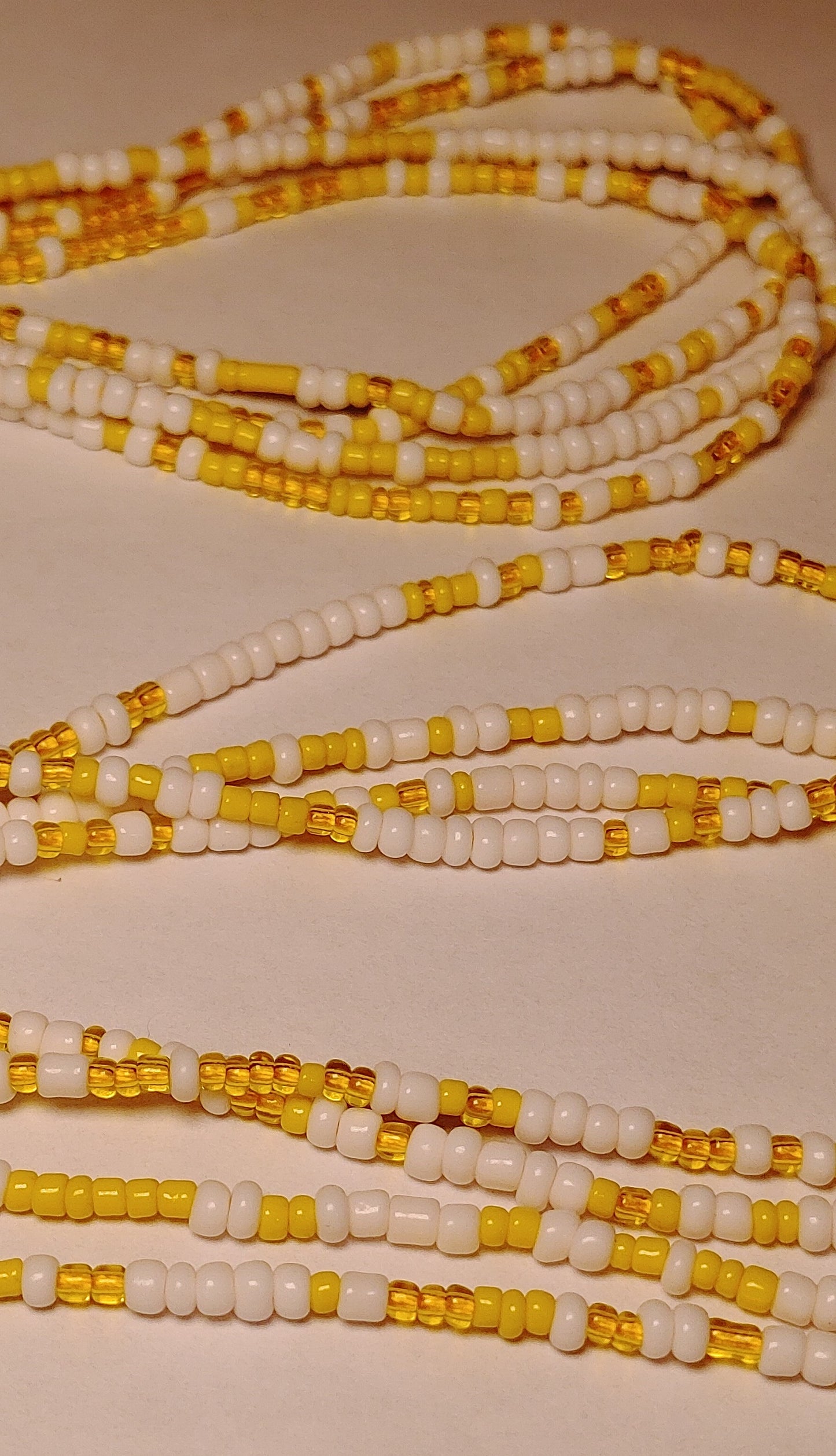 Yellow sparkle waistbeads