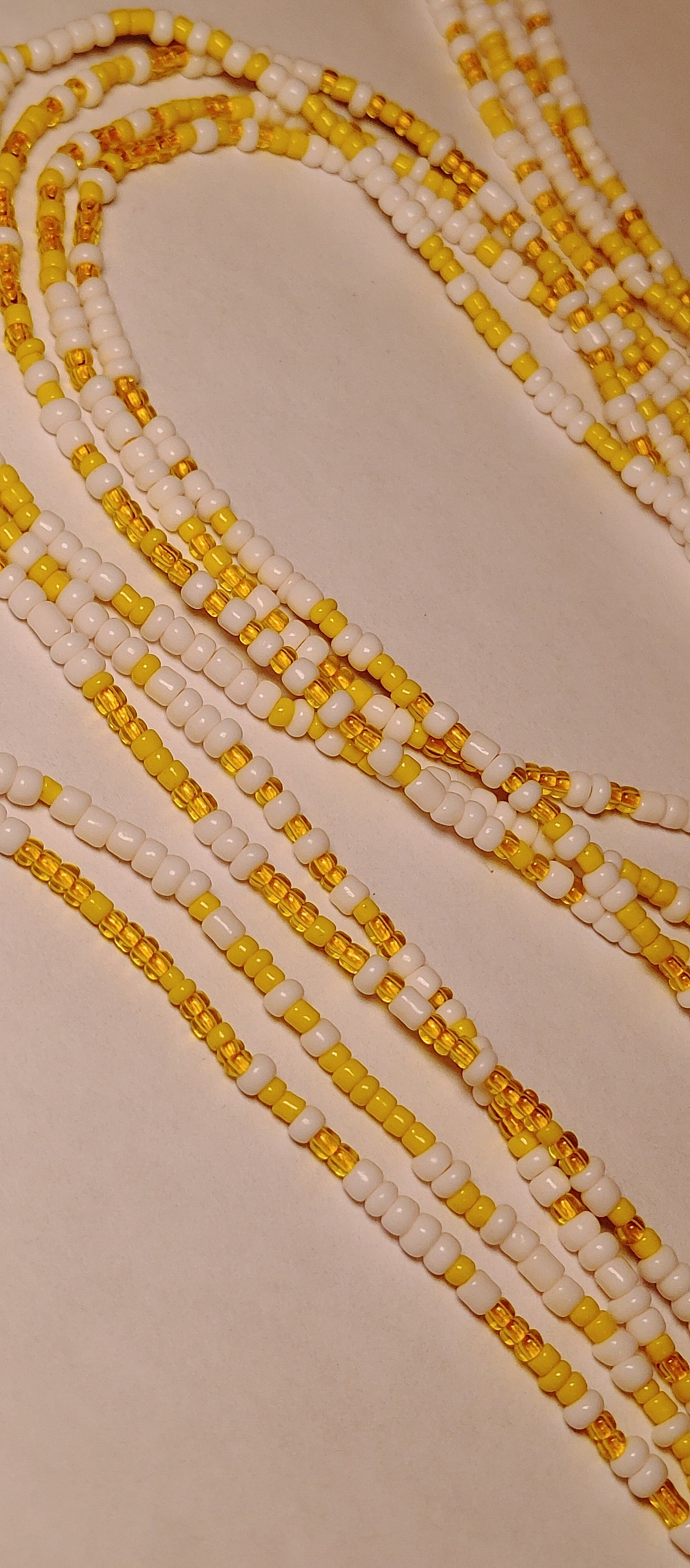 Yellow sparkle waistbeads