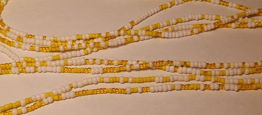 Yellow sparkle waistbeads