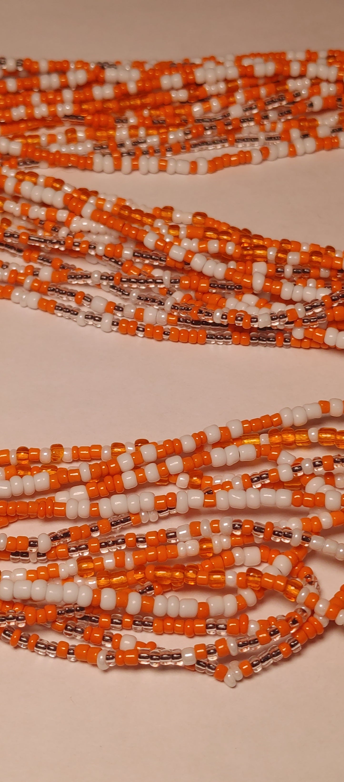 Orange blitz waistbeads