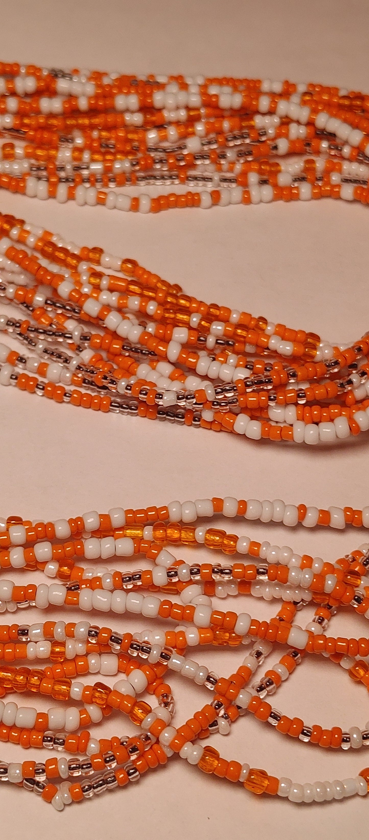 Orange blitz waistbeads