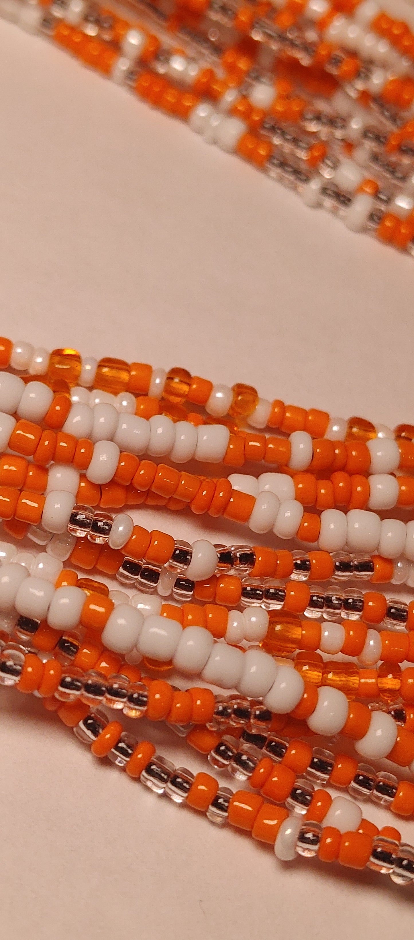 Orange blitz waistbeads