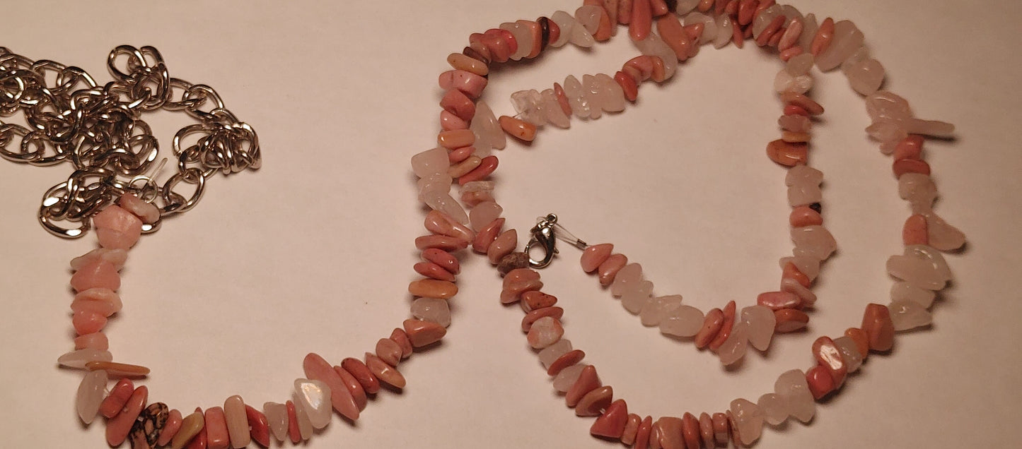 Rose quartz adjustable waistbeads